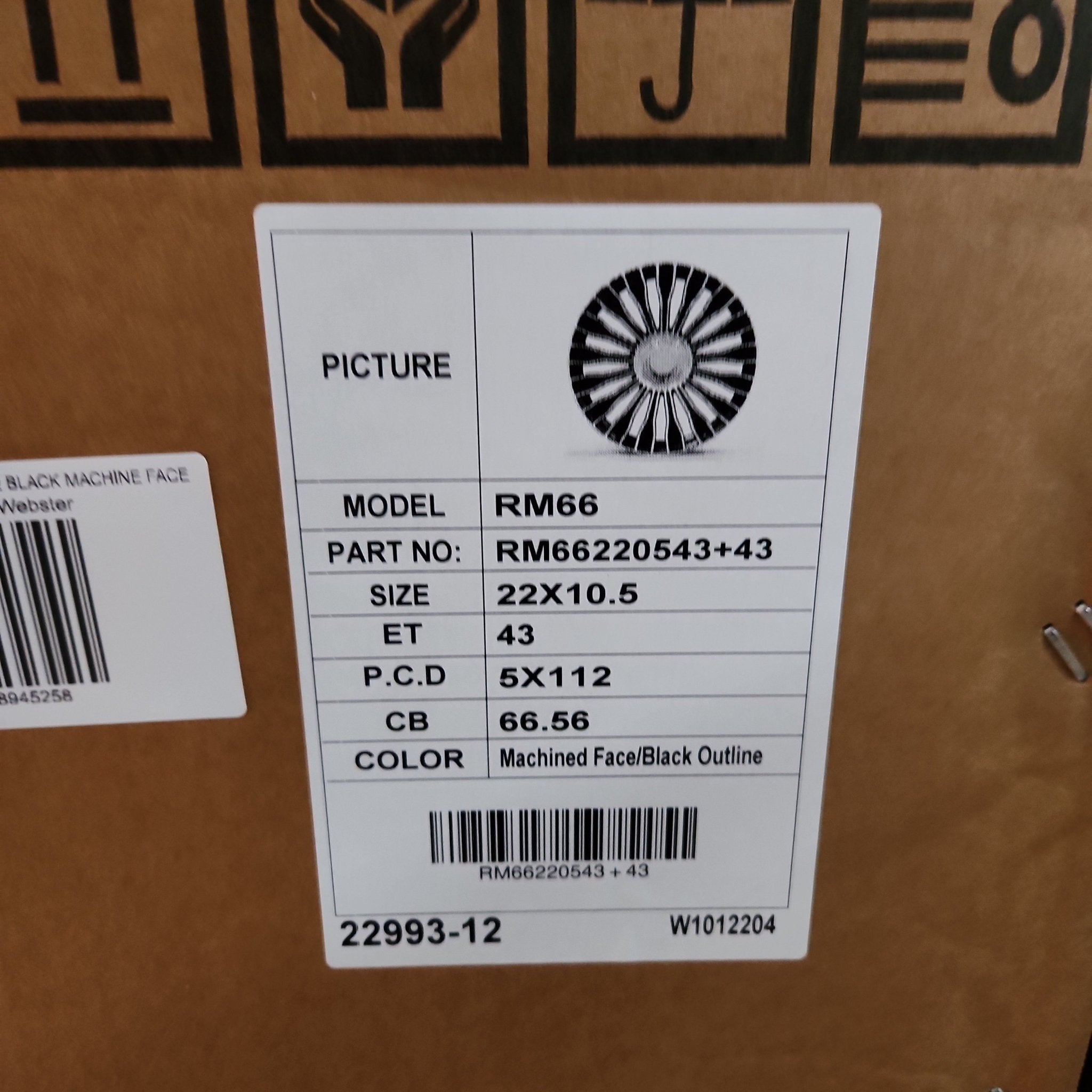 OE - 0313 WHEELS 22x10.5 5X112 BLACK MACHINE FACE - Gun Hill Tire House (WTW - WHOLESALE TIRES & WHEELS)