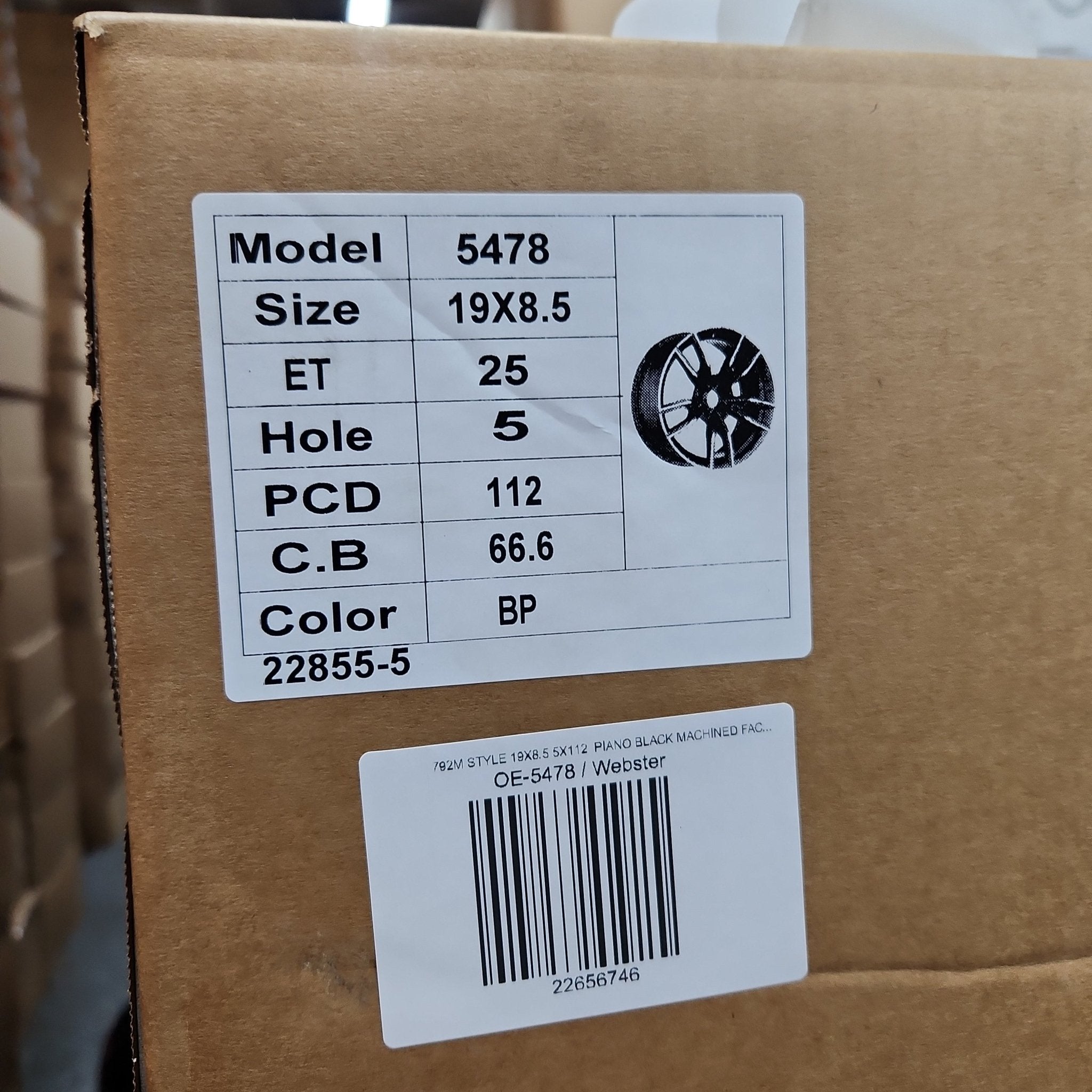 OE - 5478 792M STYLE 19X8.5 5X112 PIANO BLACK MACHINED FACE AND MACHINED LINE - Gun Hill Tire House (WTW - WHOLESALE TIRES & WHEELS)