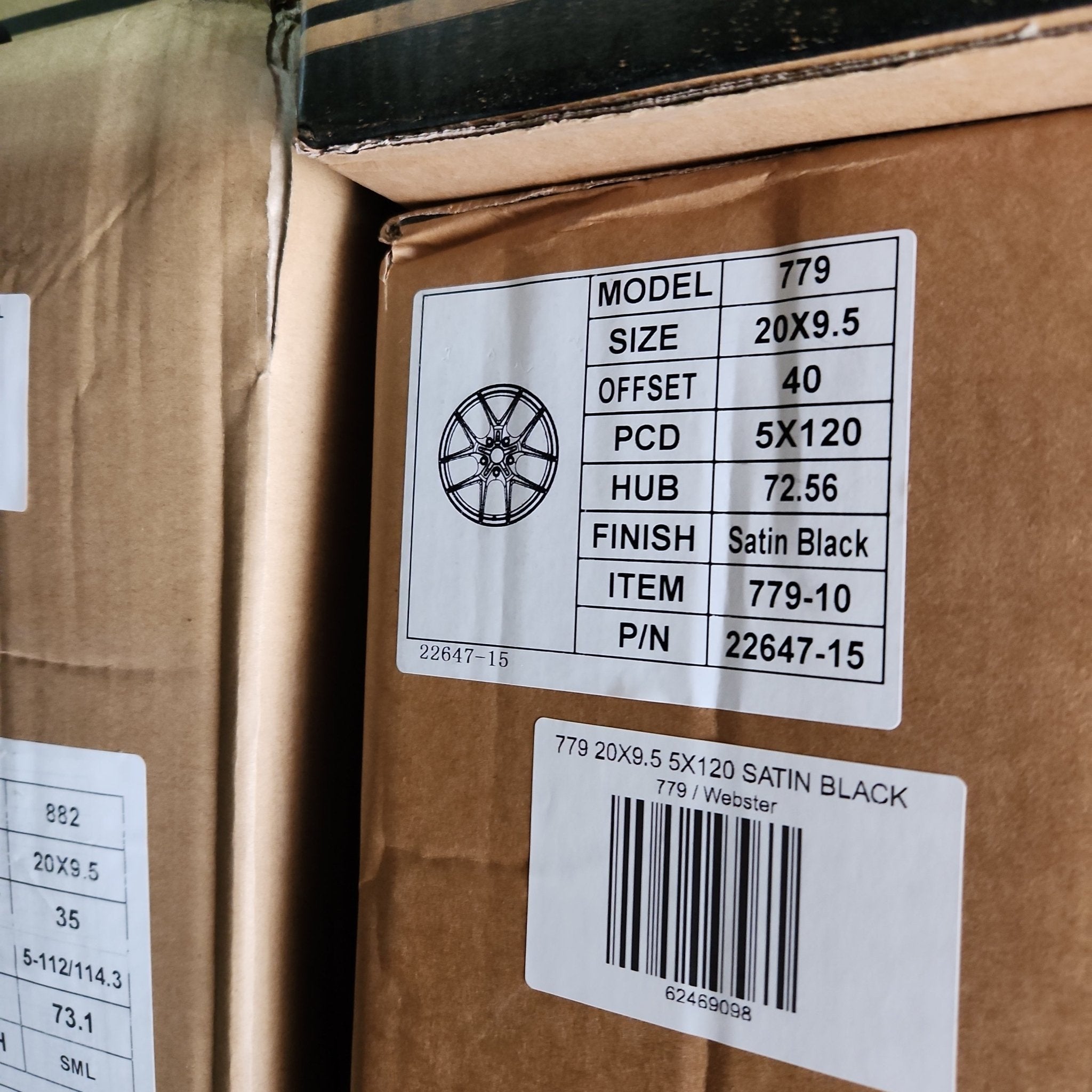 779 20X9.5 5X120 SATIN BLACK - Gun Hill Tire House (WTW - WHOLESALE TIRES & WHEELS)