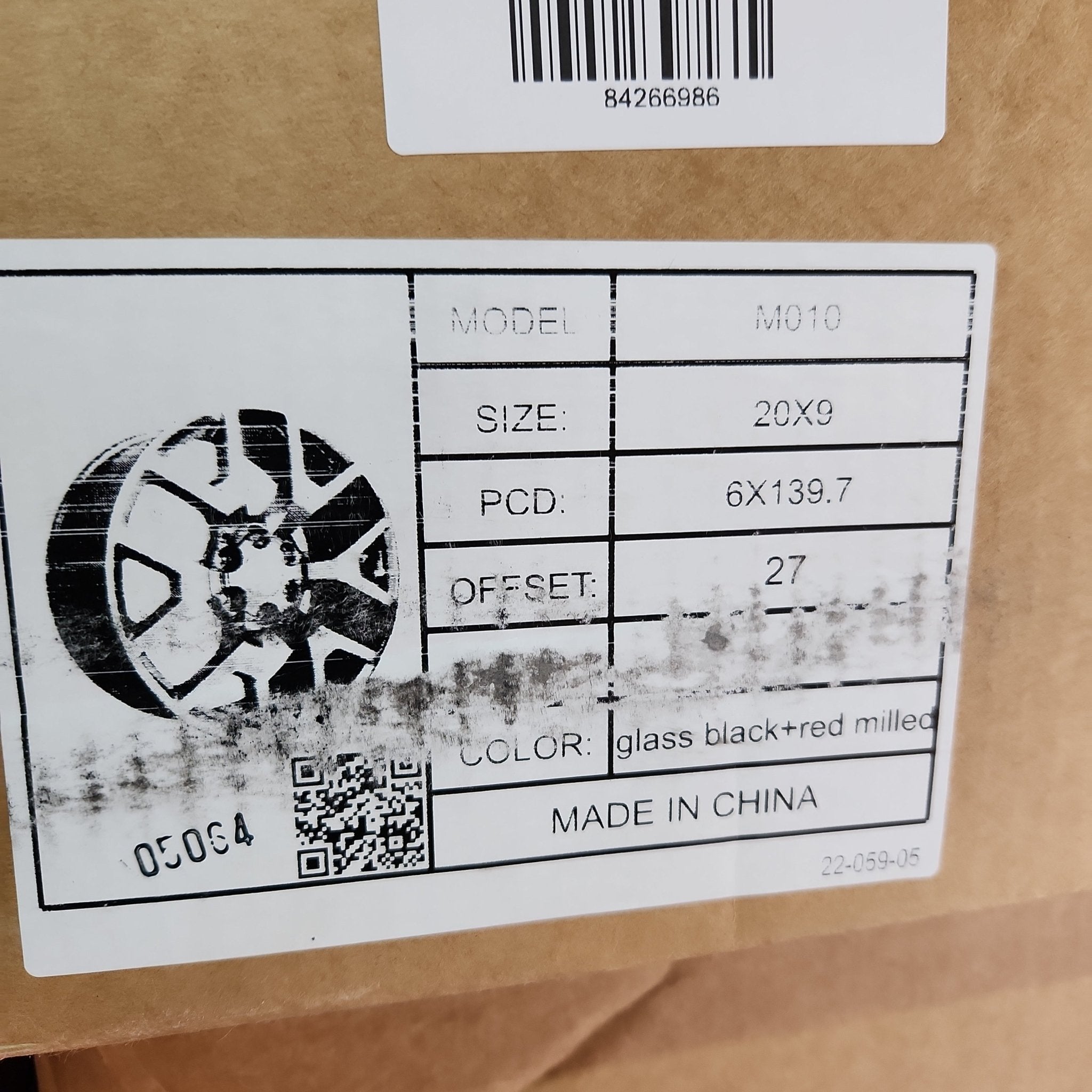 GMC HONEYCOMB F6683 20X9.0 6X139.7 PIANO BLACK RED MILLED SPOKES - Gun Hill Tire House (WTW - WHOLESALE TIRES & WHEELS)