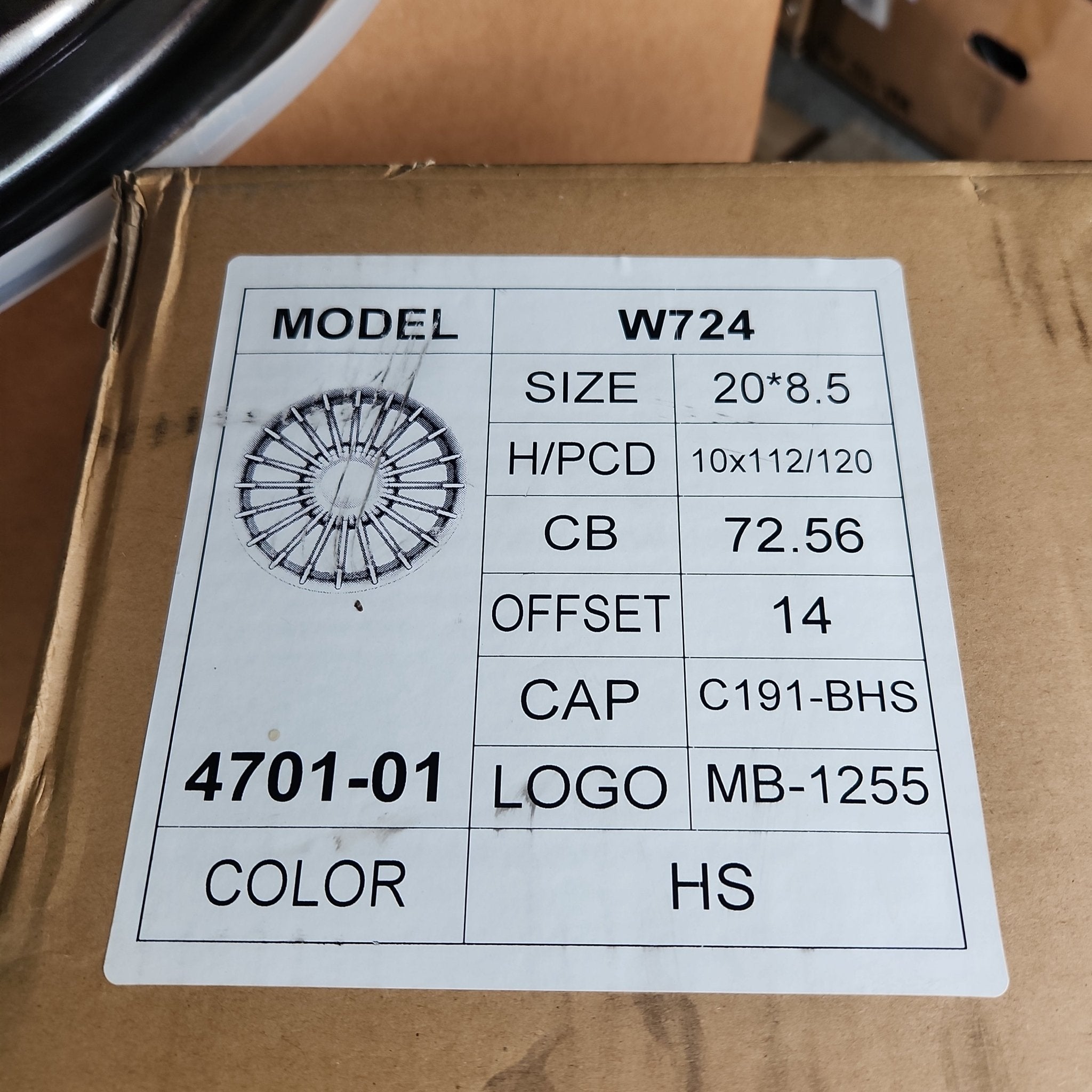 W724 20x8.5 5x112 - 5x120 HYPER SILVER - Gun Hill Tire House (WTW - WHOLESALE TIRES & WHEELS)