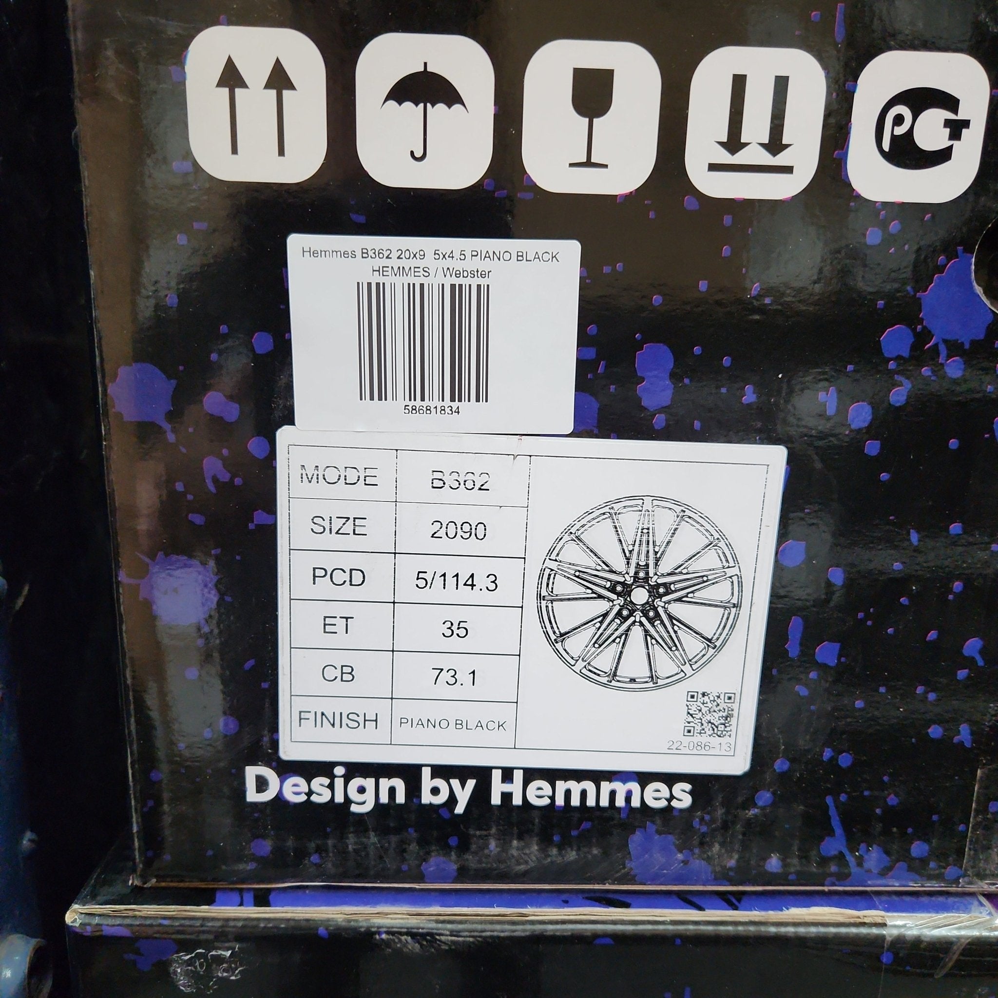 Hemmes B362 20x9 5x4.5 PIANO BLACK - Gun Hill Tire House (WTW - WHOLESALE TIRES & WHEELS)