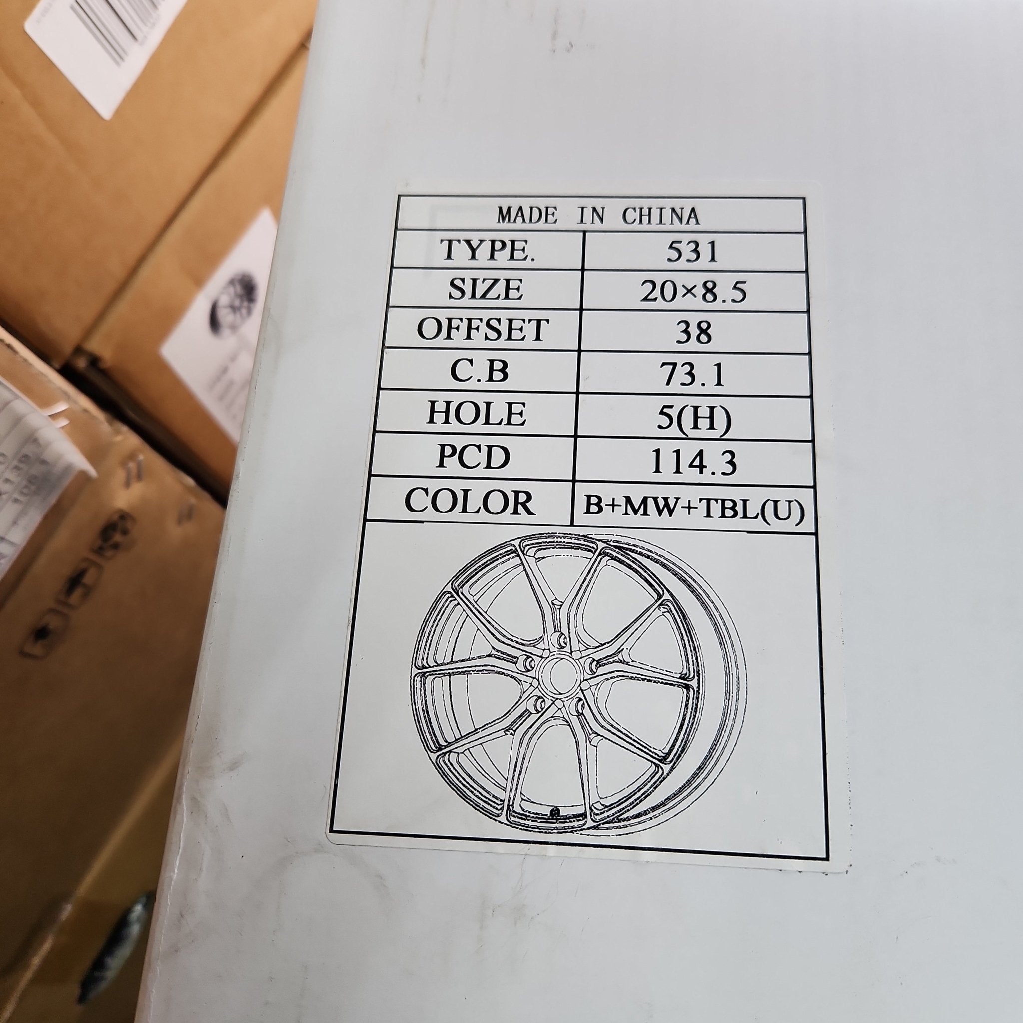 VELSEN 531 - M WHEELS 20X8.5 5X114.3 B+MW+TBL (U) - Gun Hill Tire House (WTW - WHOLESALE TIRES & WHEELS)