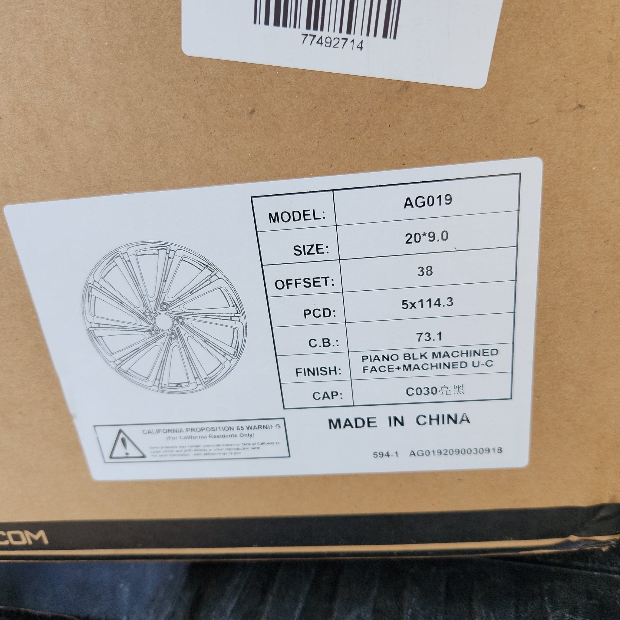 PEGASUS - AG19 20x9.0 5x114.3 GLOSS BLACK MACHINED FACE MILLED WINDOW MACHINED UNDE - Gun Hill Tire House (WTW - WHOLESALE TIRES & WHEELS)