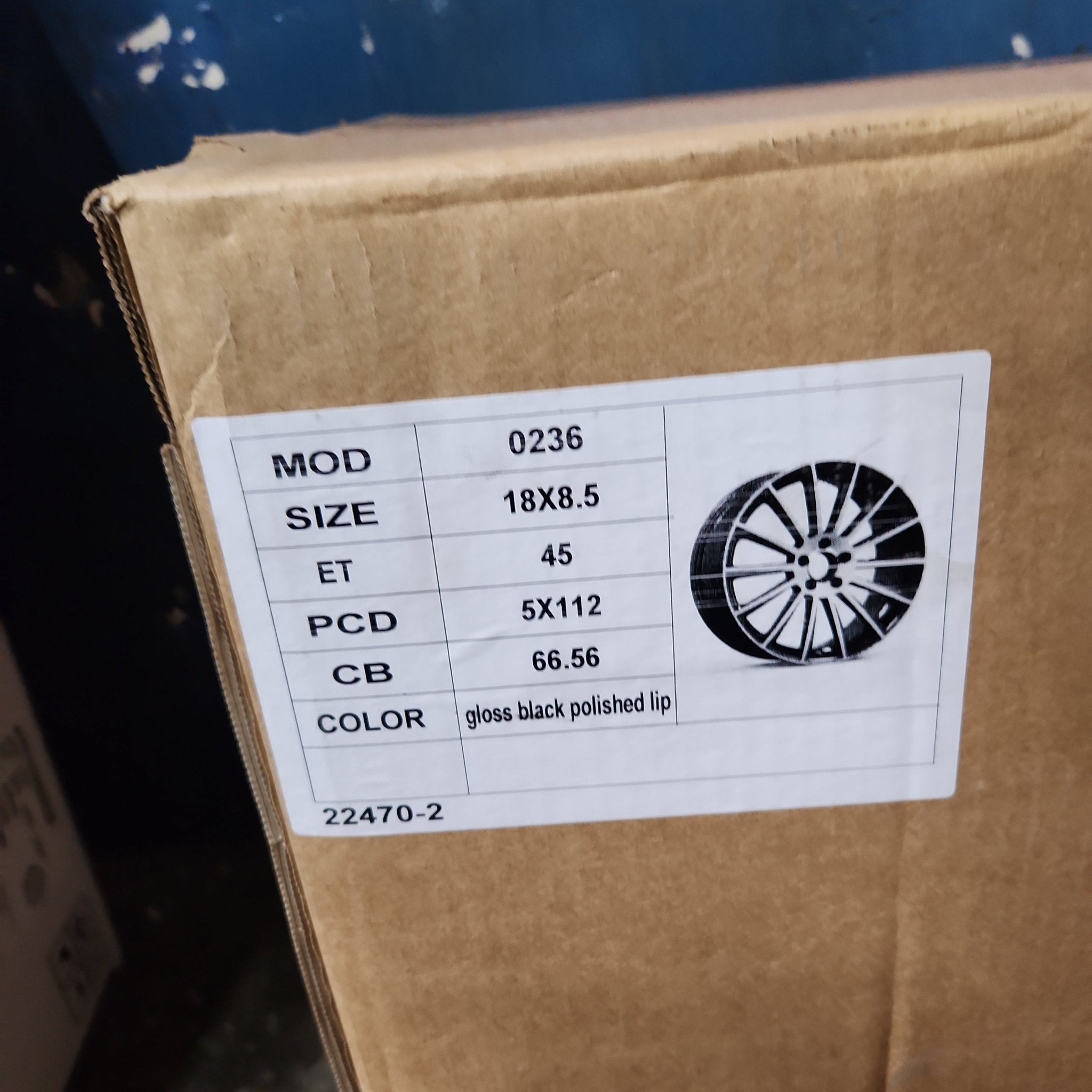 OE - 0236 18X8.5 5X112 PIANO BLACK MACHINED LIP - Gun Hill Tire House (WTW - WHOLESALE TIRES & WHEELS)