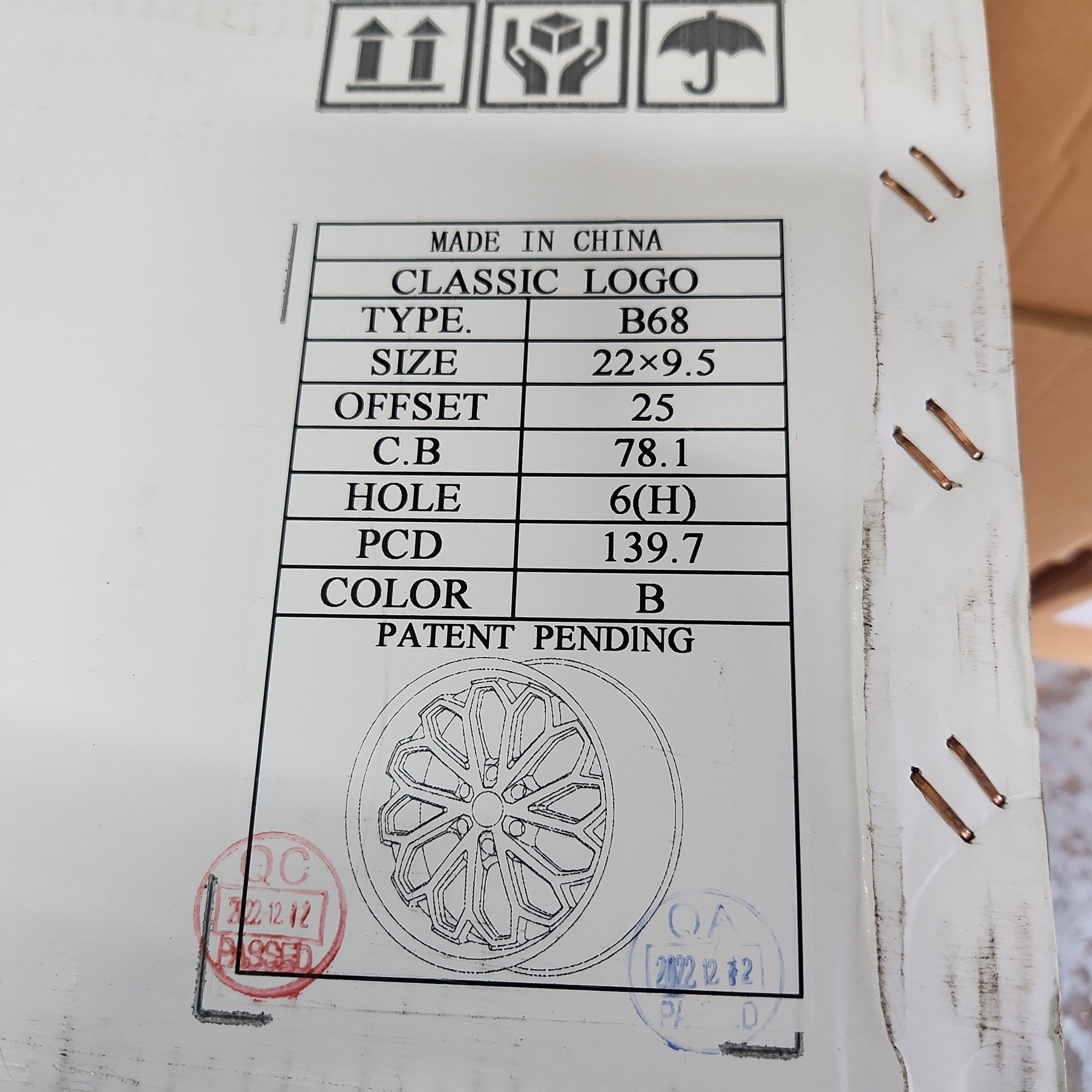 BORGHINI WHEELS B68 22X9.5 6X139.7 BLACK - Gun Hill Tire House (WTW - WHOLESALE TIRES & WHEELS)