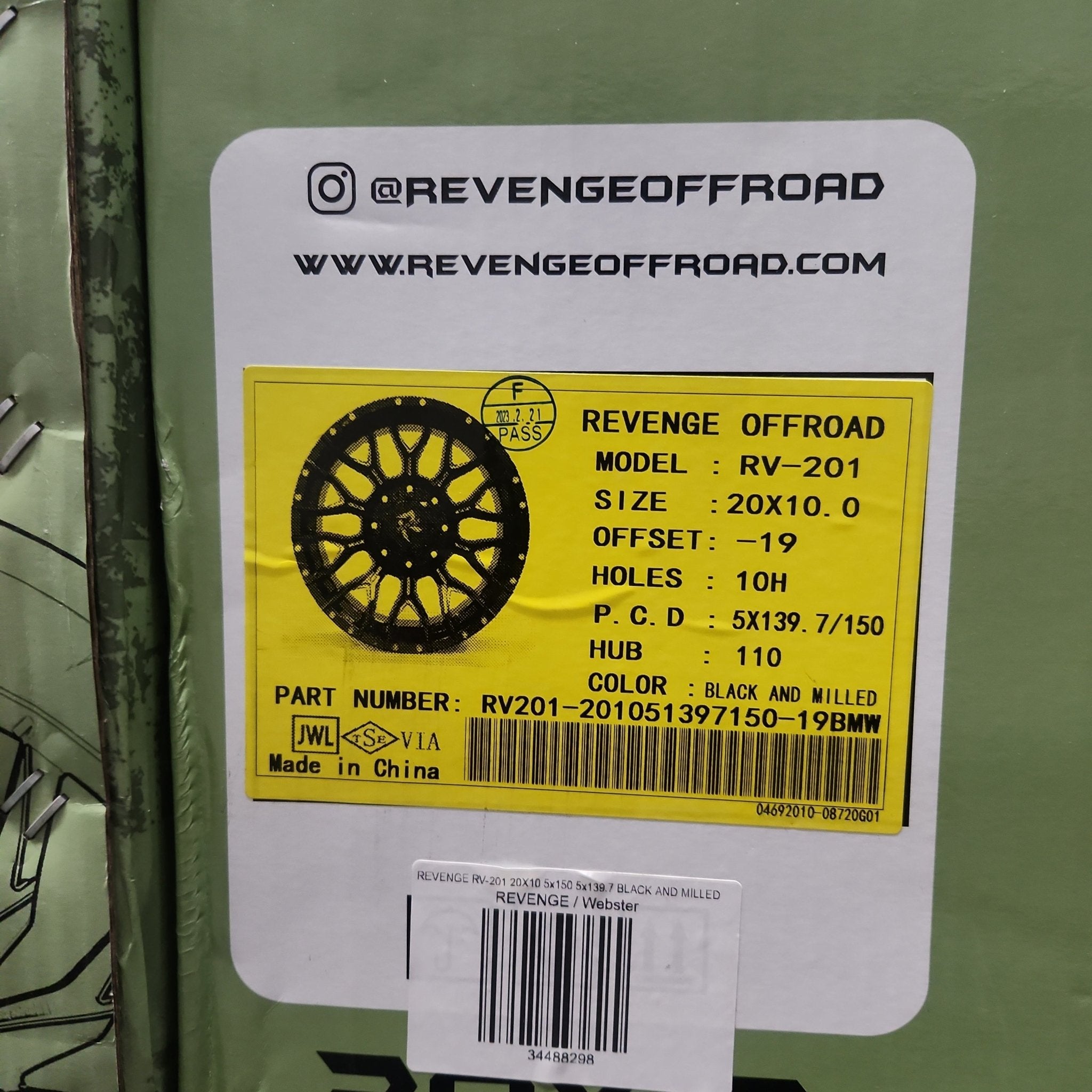 REVENGE RV - 201 20X10 5x150 5x139.7 BLACK AND MILLED - Gun Hill Tire House (WTW - WHOLESALE TIRES & WHEELS)