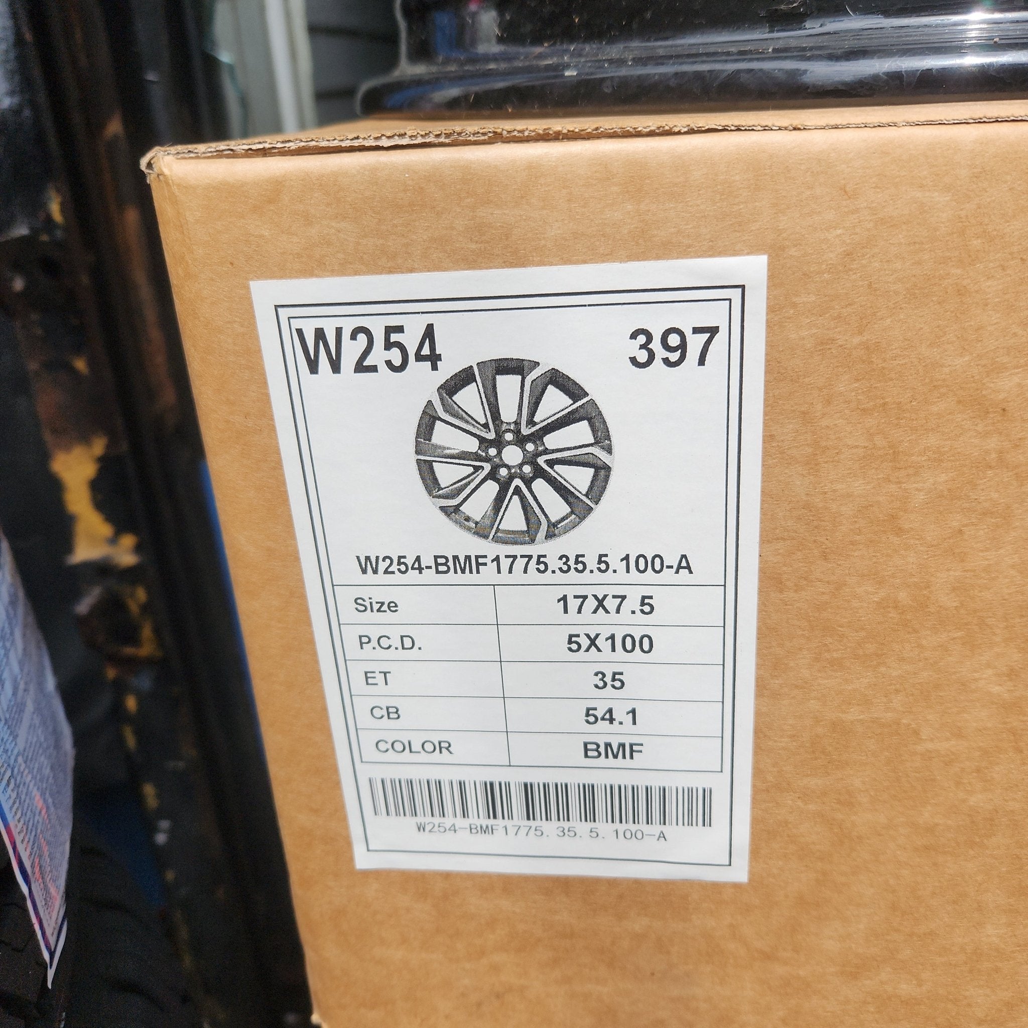 W254 17x7.5 5x100 BLACK MACHINE FACE - Gun Hill Tire House (WTW - WHOLESALE TIRES & WHEELS)