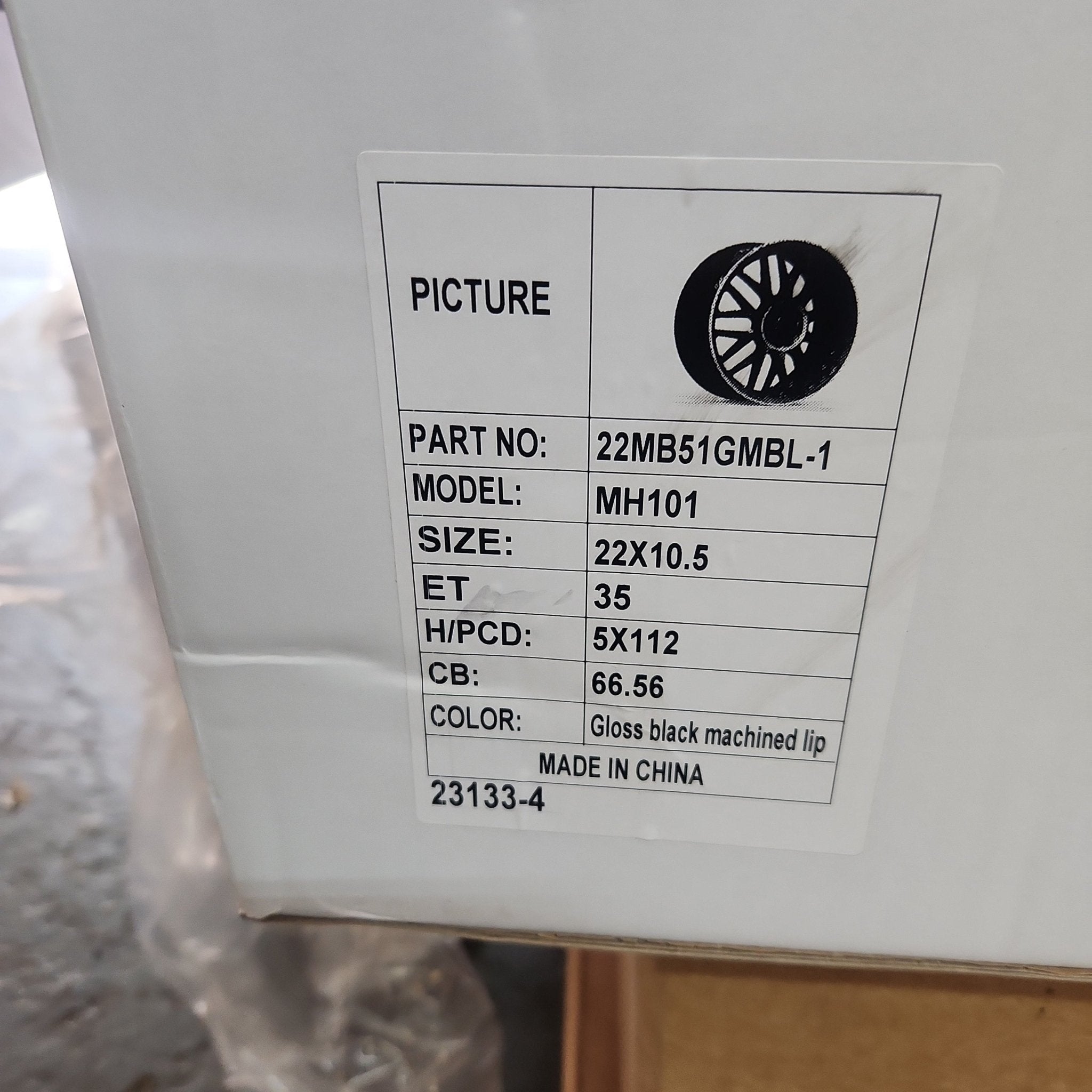 OE - 1118 22X10.5 5X112 PIANO BLACK MACHIND LIPS - Gun Hill Tire House (WTW - WHOLESALE TIRES & WHEELS)