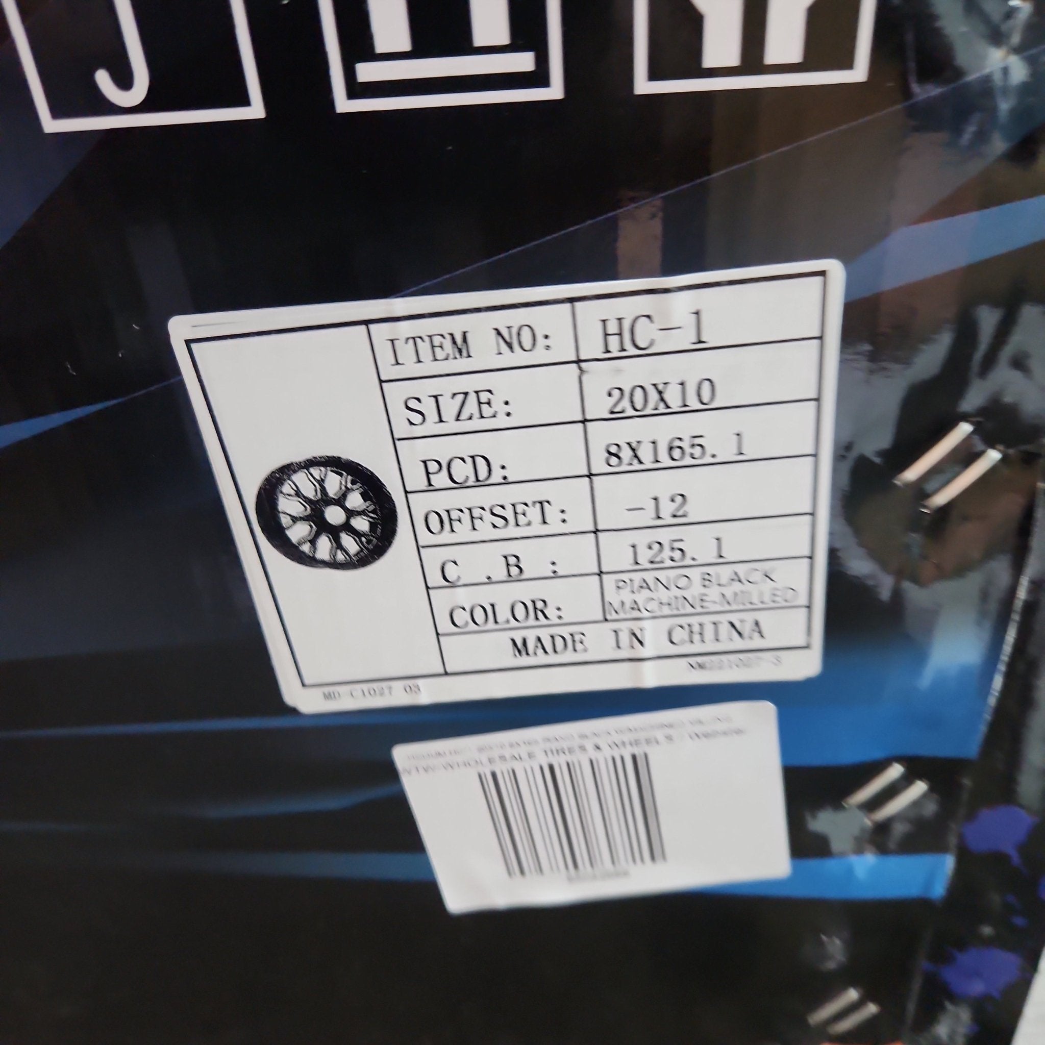 HELIUM HC - 1 20X10 8X165 PIANO BLACK W/MACHINED MILLING884 - Gun Hill Tire House (WTW - WHOLESALE TIRES & WHEELS)