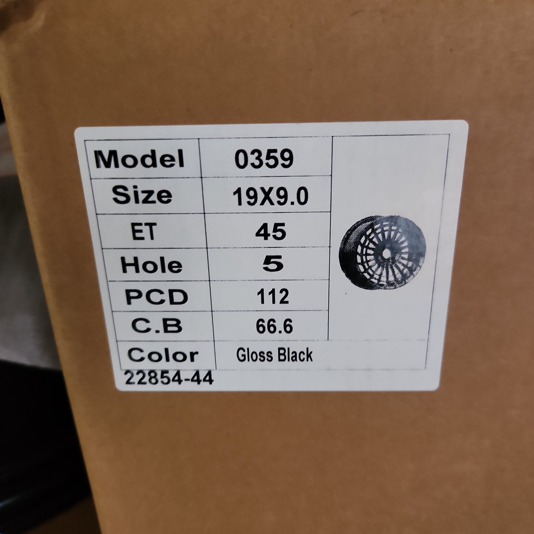 OE - 0359 19X9 5X112 PIANO BLACK - Gun Hill Tire House (WTW - WHOLESALE TIRES & WHEELS)