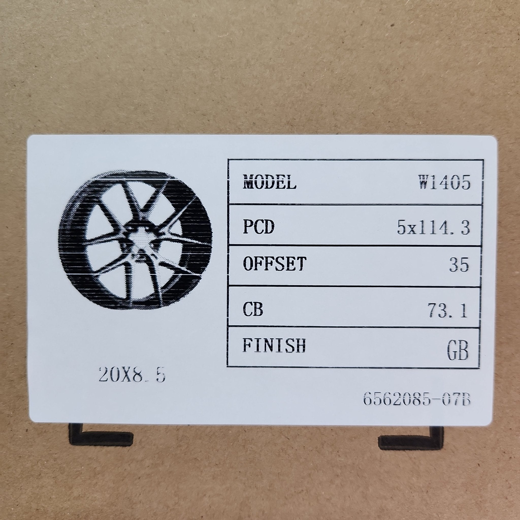 W1405 20X8.5 5X114.3 GLOSS BLACK - Gun Hill Tire House (WTW - WHOLESALE TIRES & WHEELS)