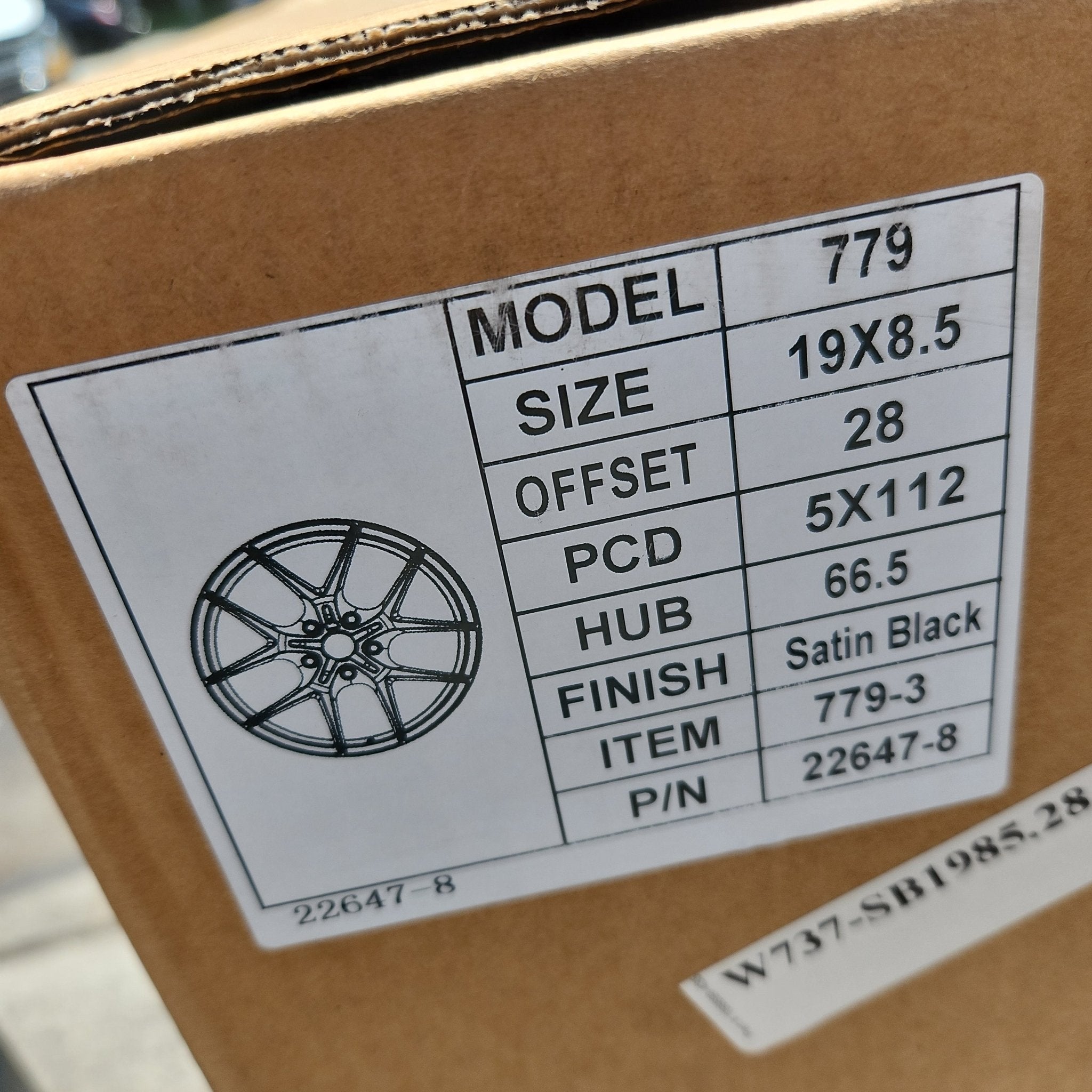 W737 764 5484 19X8.5 5X112 SATIN BLACK - Gun Hill Tire House (WTW - WHOLESALE TIRES & WHEELS)