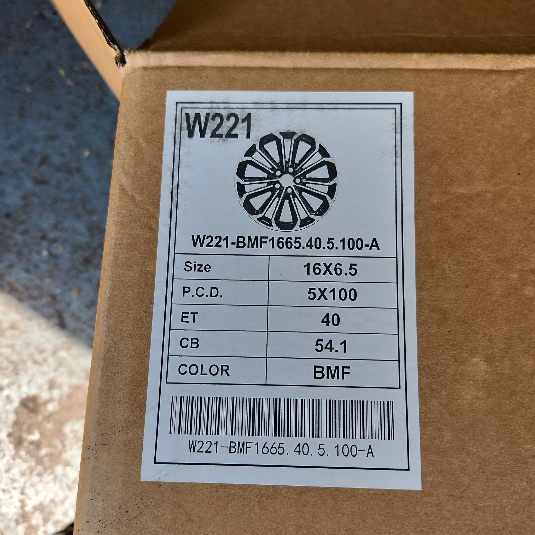W221 16x6.5 5x100 BLACK MACHINE FACE - Gun Hill Tire House (WTW - WHOLESALE TIRES & WHEELS)