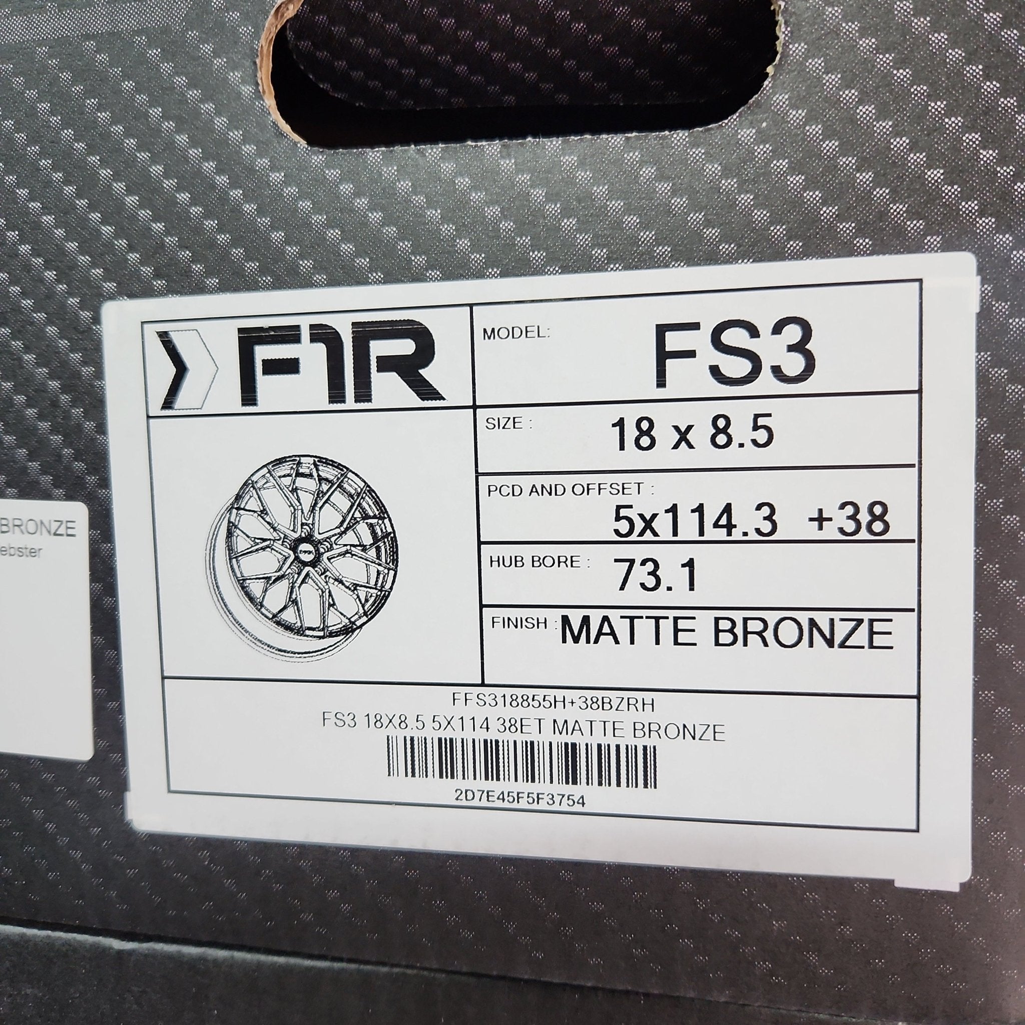 FS3 18X9.5 5X114 MATTE BRONZE - Gun Hill Tire House (WTW - WHOLESALE TIRES & WHEELS)