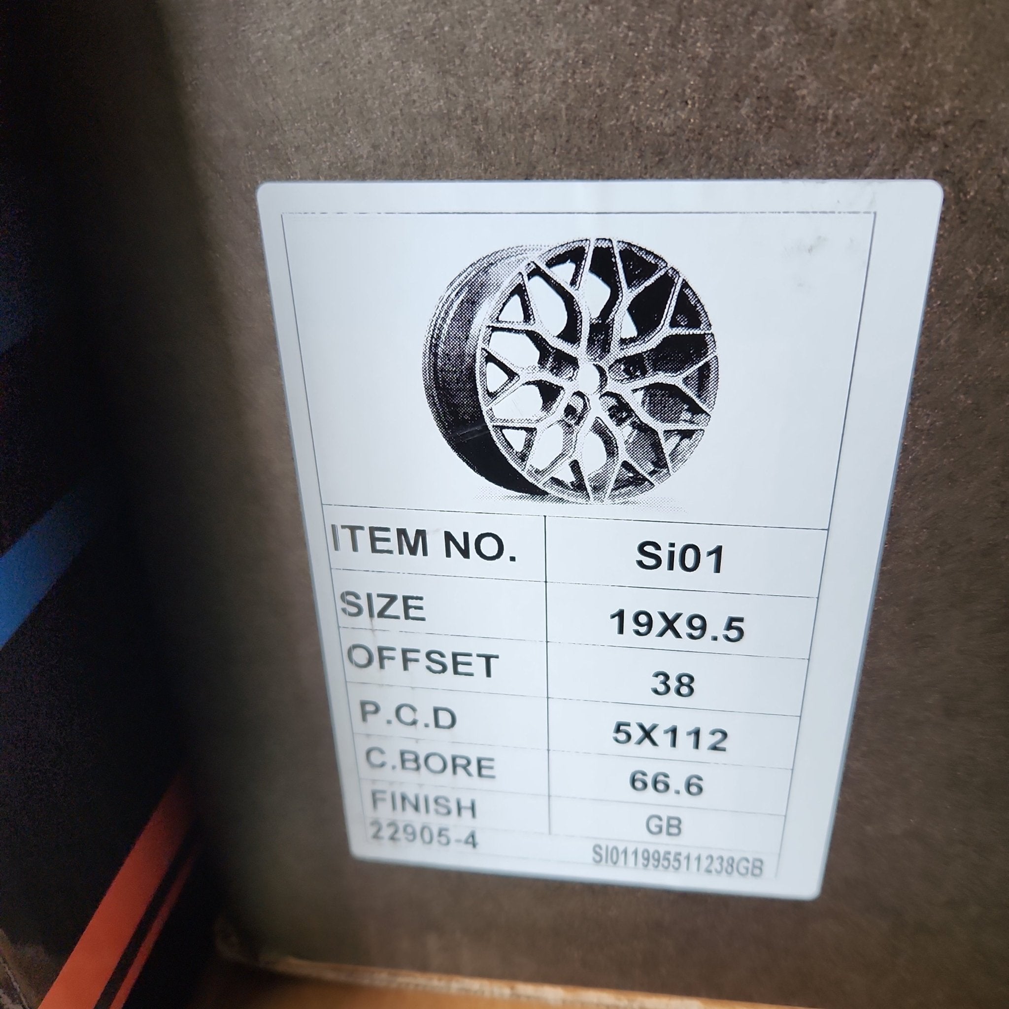 OE 0319 HF - 2 REP 19x9.5 5x112 5x114.3 PIANO BLACK - Gun Hill Tire House (WTW - WHOLESALE TIRES & WHEELS)