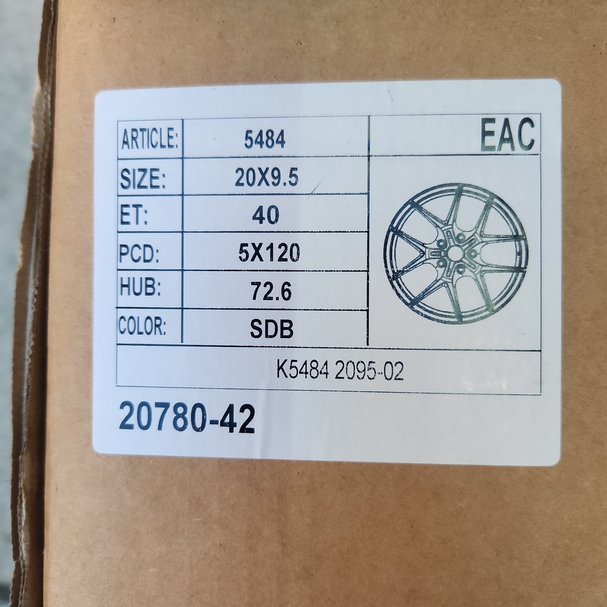 W737 5484 20X9.5 5X120 SDB - Gun Hill Tire House (WTW - WHOLESALE TIRES & WHEELS)