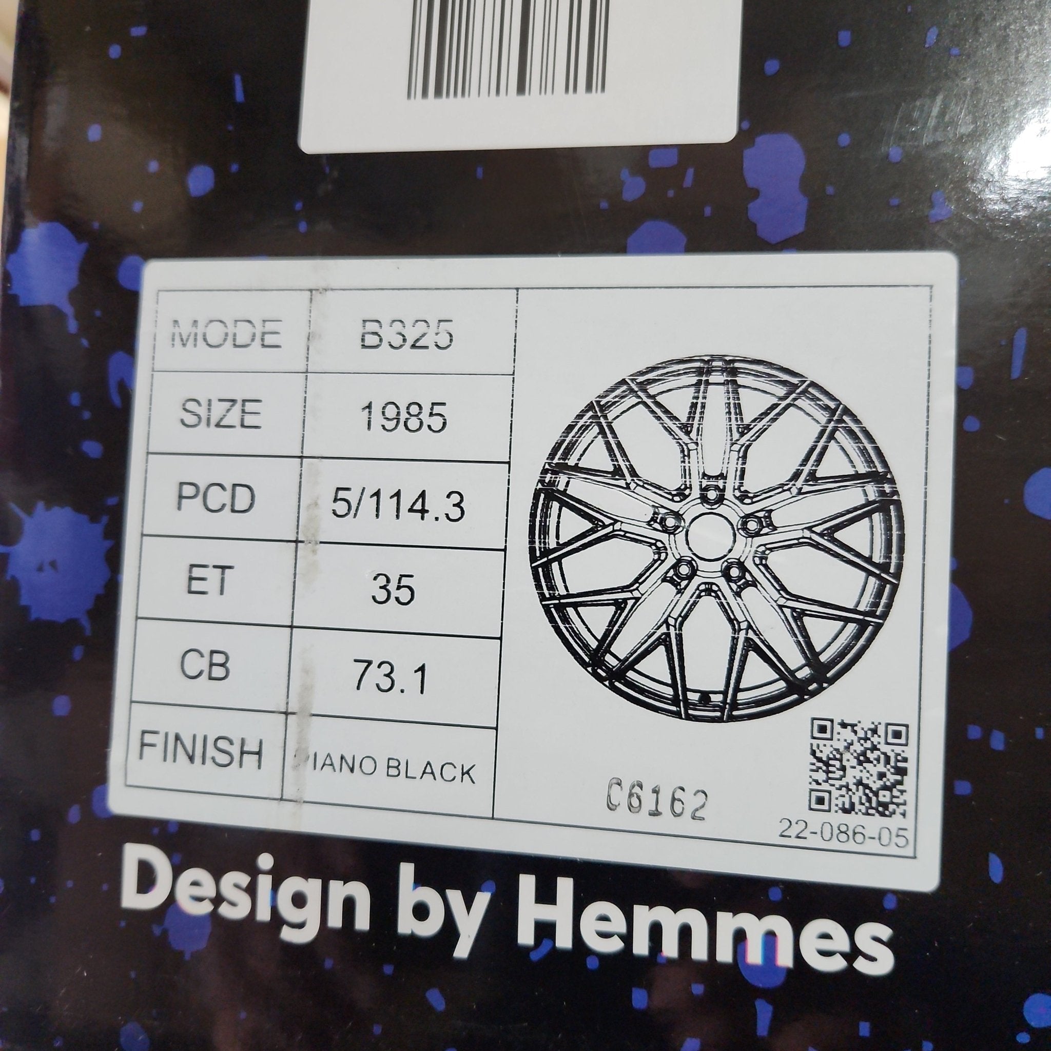 PARAGON B325 19X8.5 5X114.3 @PIANO BLACK - Gun Hill Tire House (WTW - WHOLESALE TIRES & WHEELS)