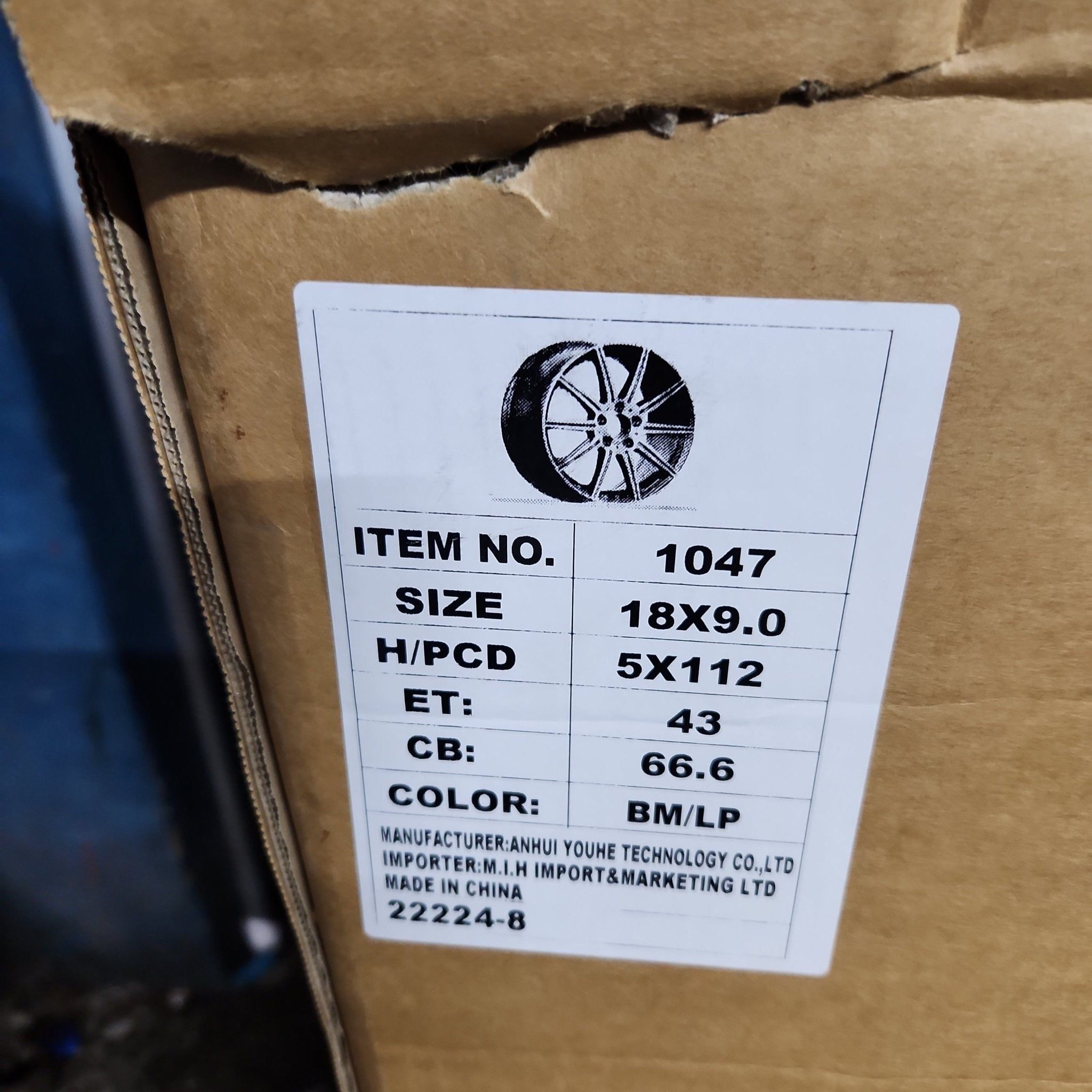 OE - 1047 18X9 5X112 PIANO BLACK MACHINED LINE - Gun Hill Tire House (WTW - WHOLESALE TIRES & WHEELS)