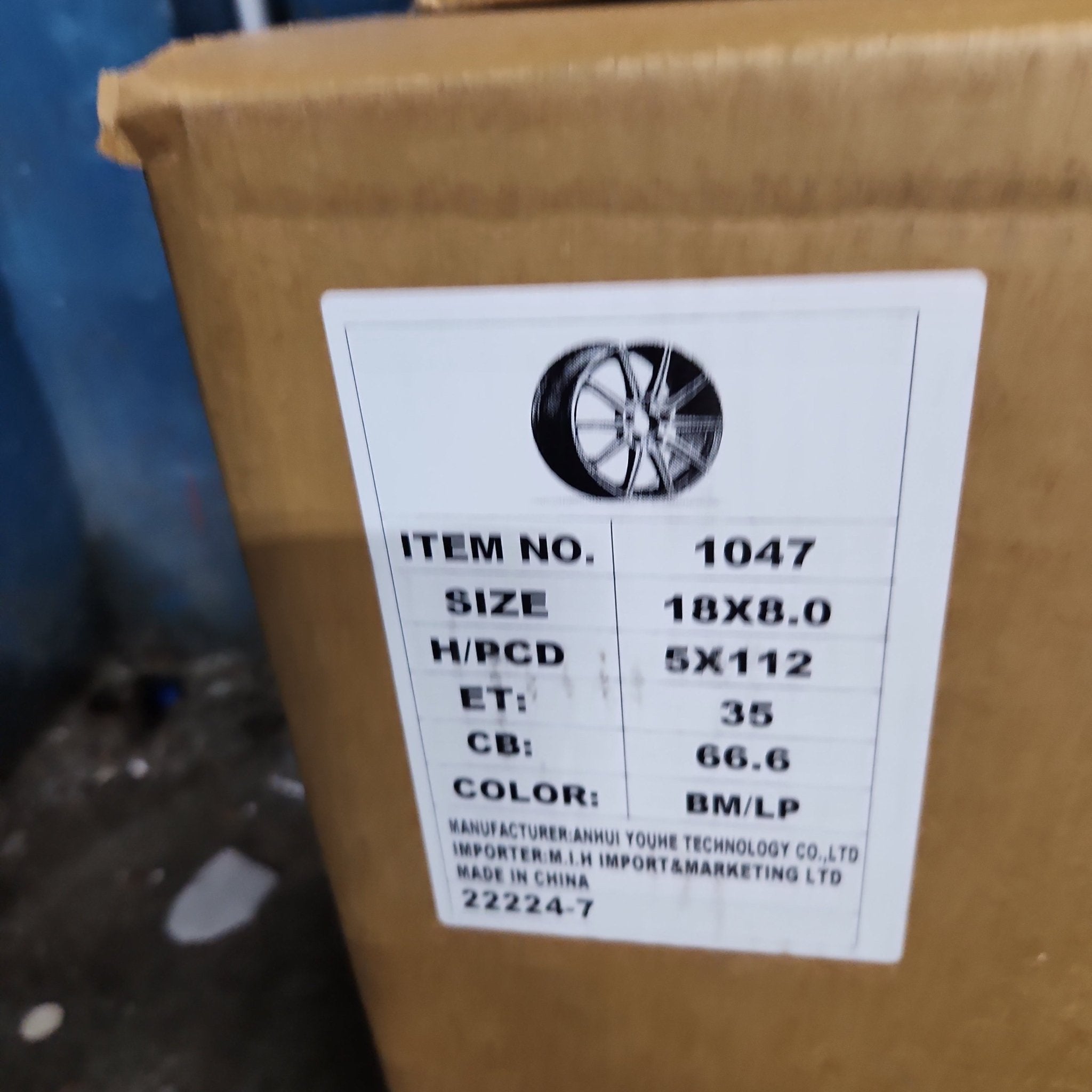 OE - 1047 18X8.0 5X112 PIANO BLACK MACHINED LINE - Gun Hill Tire House (WTW - WHOLESALE TIRES & WHEELS)