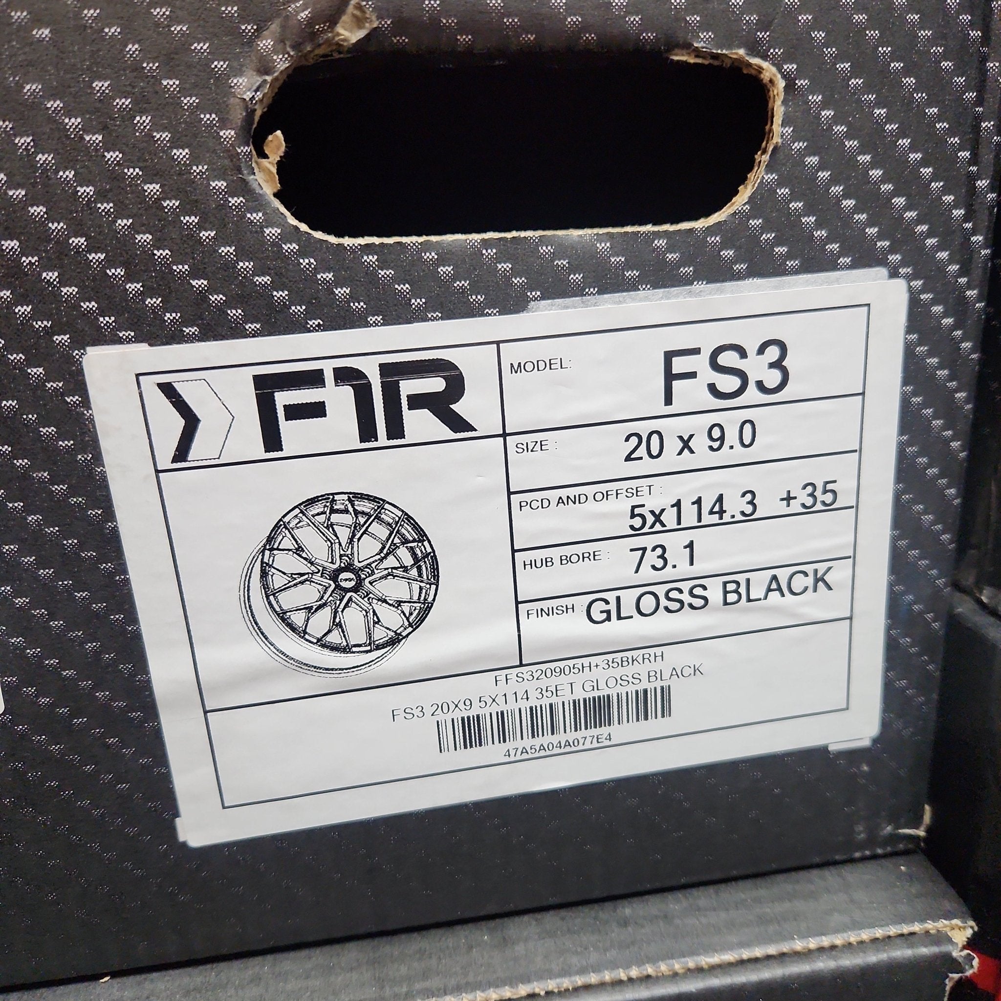 FS3 20X9 5X114 GLOSS BLACK - Gun Hill Tire House (WTW - WHOLESALE TIRES & WHEELS)