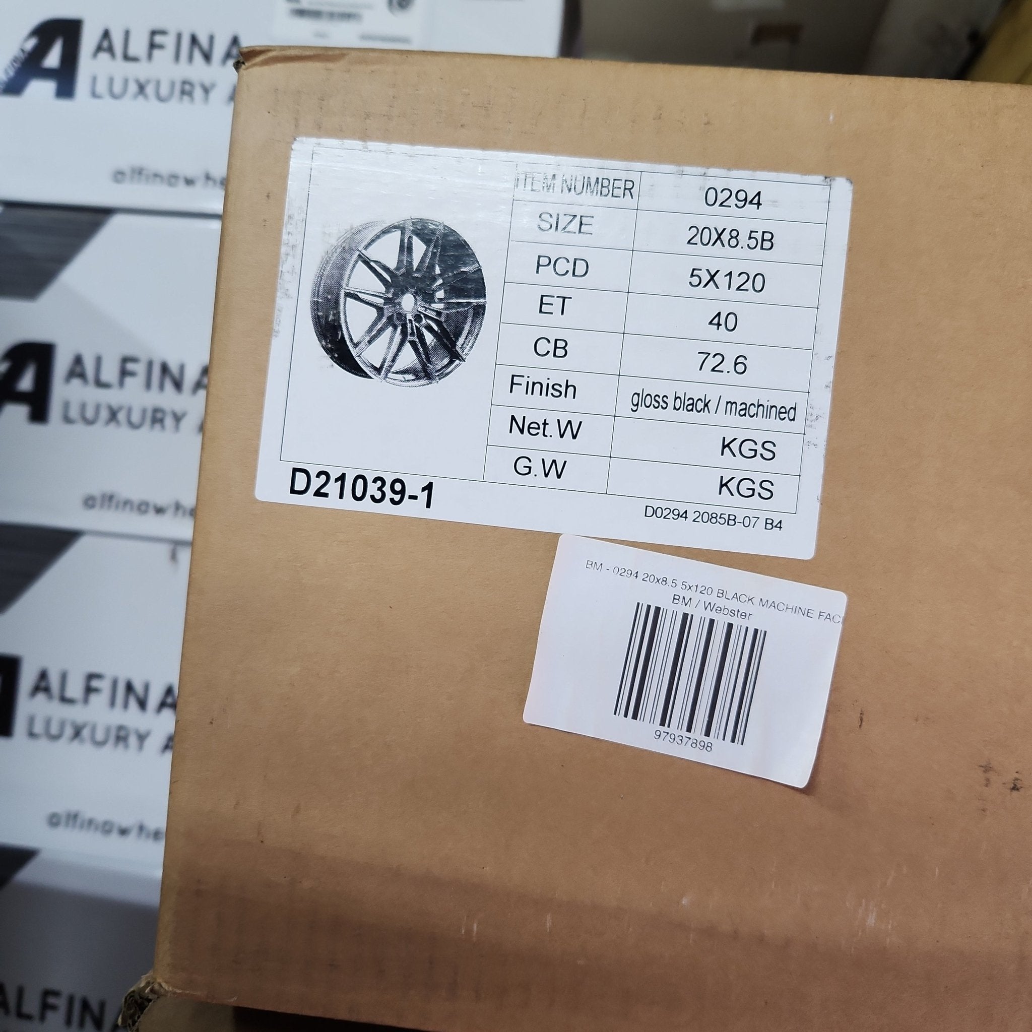 WHEELS - 0294 20x8.5 5x120 BLACK MACHINE FACE - Gun Hill Tire House (WTW - WHOLESALE TIRES & WHEELS)