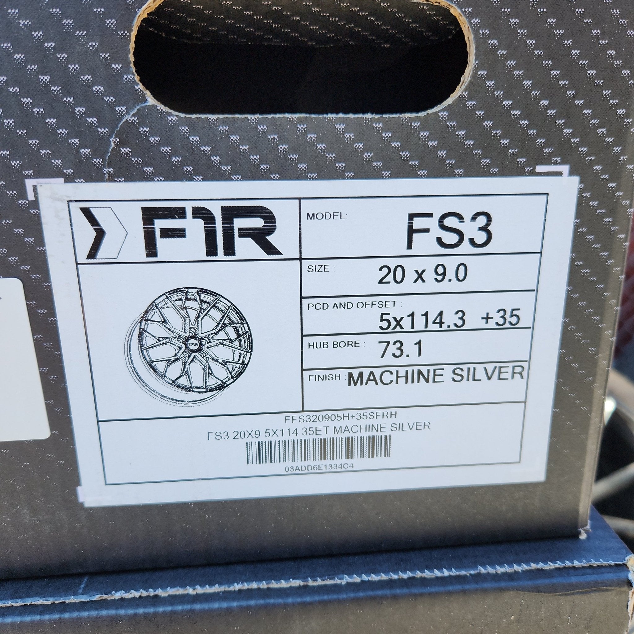 FS3 20X9 5X114 MACHINE SILVER - Gun Hill Tire House (WTW - WHOLESALE TIRES & WHEELS)