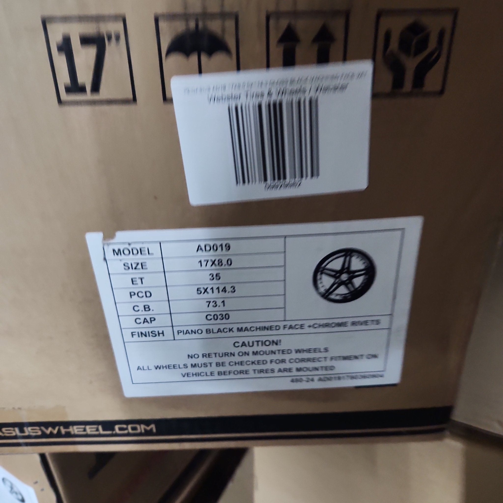 PEGASUS AD19 17X8.0 5X114.3 GLOSS BLACK MACHINED FACE WITH CHROME RIVETS - Gun Hill Tire House (WTW - WHOLESALE TIRES & WHEELS)