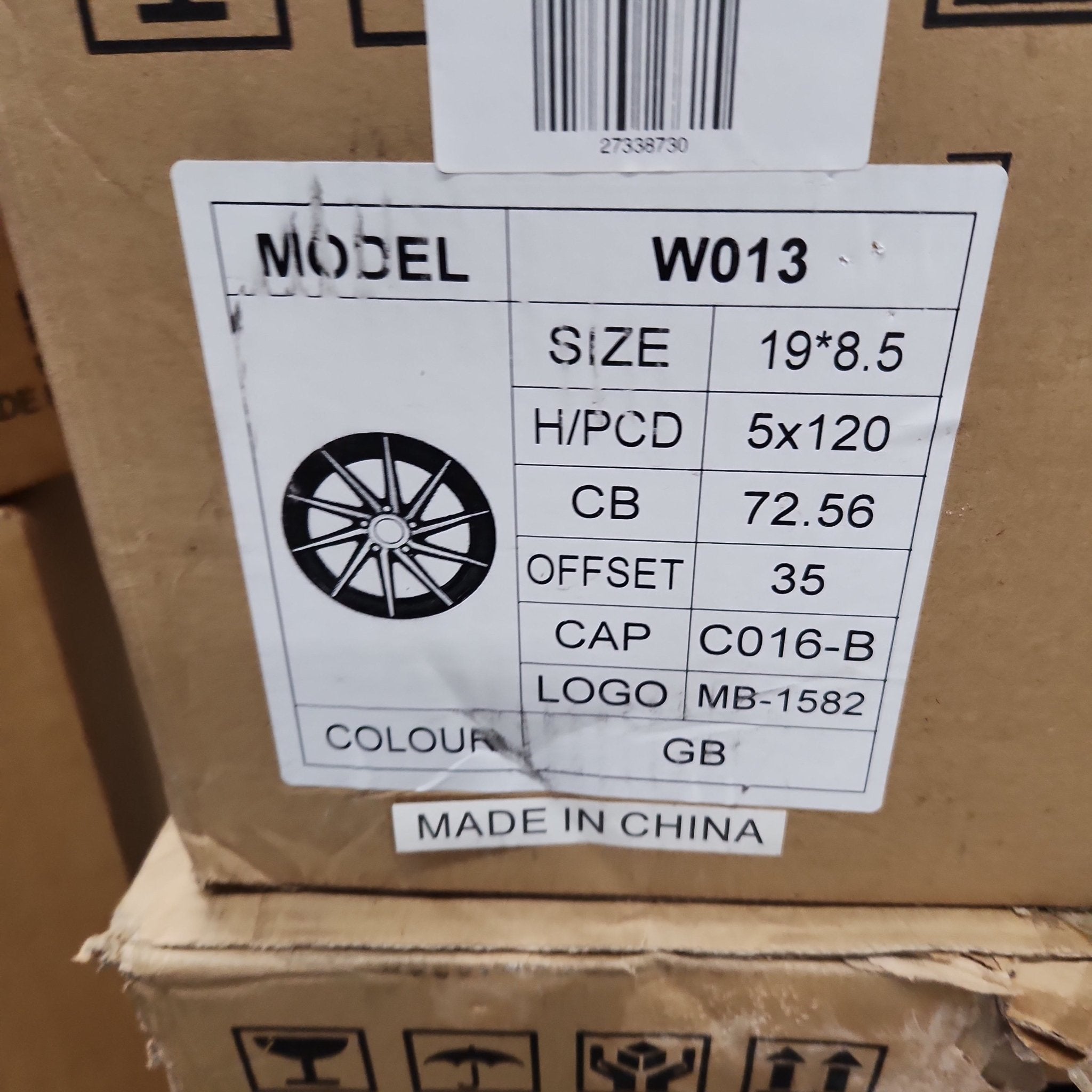 W013 19X8.5 5X120 GLOSS BLACK - Gun Hill Tire House (WTW - WHOLESALE TIRES & WHEELS)