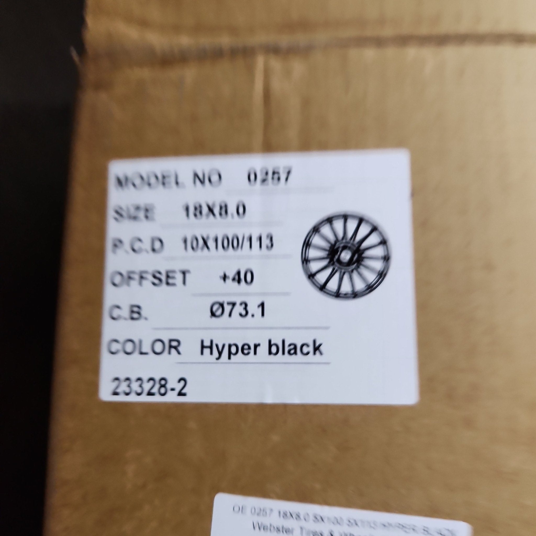 OE 0257 18X8.0 5X100 5X112 5X114.3 HYPER BLACK - Gun Hill Tire House (WTW - WHOLESALE TIRES & WHEELS)