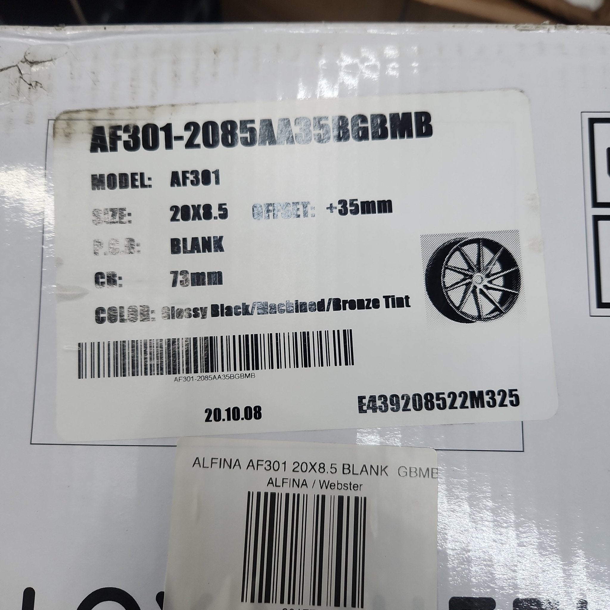 ALFINA AF301 20X8.5 5x114.3 GBMB - Gun Hill Tire House (WTW - WHOLESALE TIRES & WHEELS)