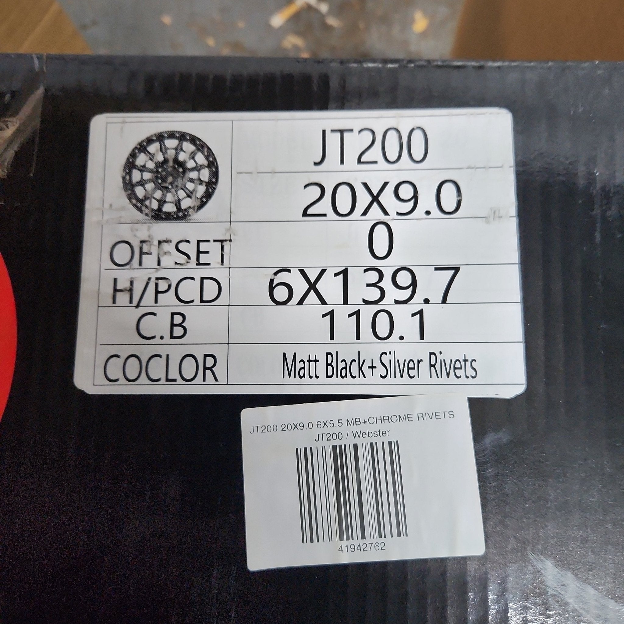 JT200 20X9.0 6X5.5 MB+CHROME RIVETS - Gun Hill Tire House (WTW - WHOLESALE TIRES & WHEELS)