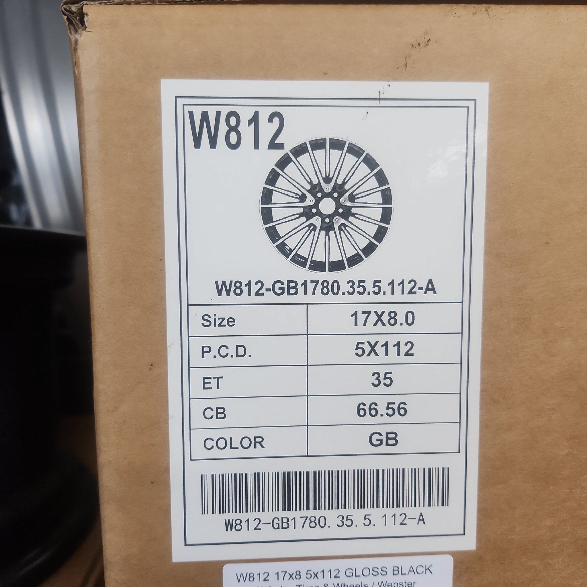 W812 17x8 5x112 GLOSS BLACK - Gun Hill Tire House (WTW - WHOLESALE TIRES & WHEELS)