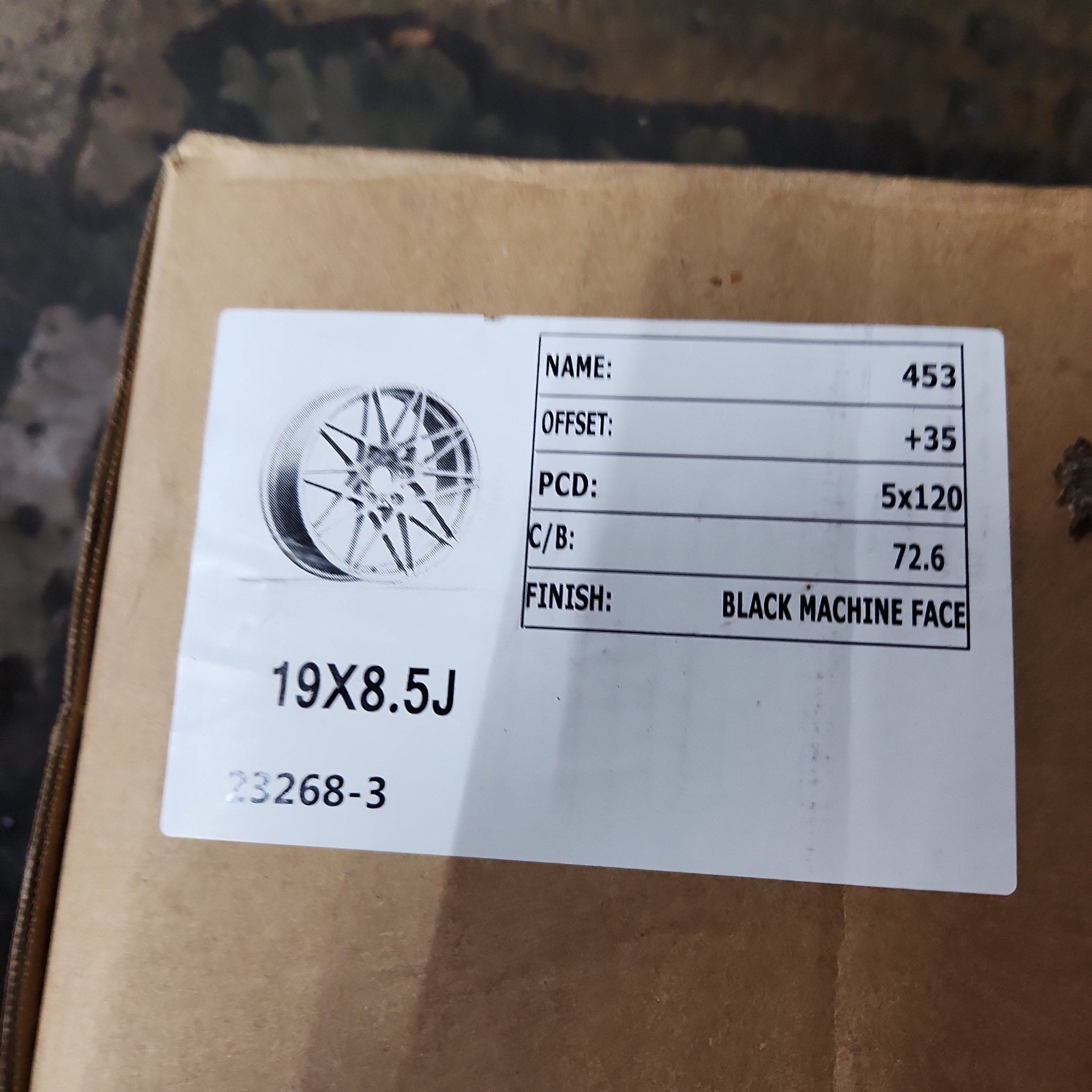 OE - 0173 666M 19x8.5 5x120 BLACK MACHINED FACE - Gun Hill Tire House (WTW - WHOLESALE TIRES & WHEELS)