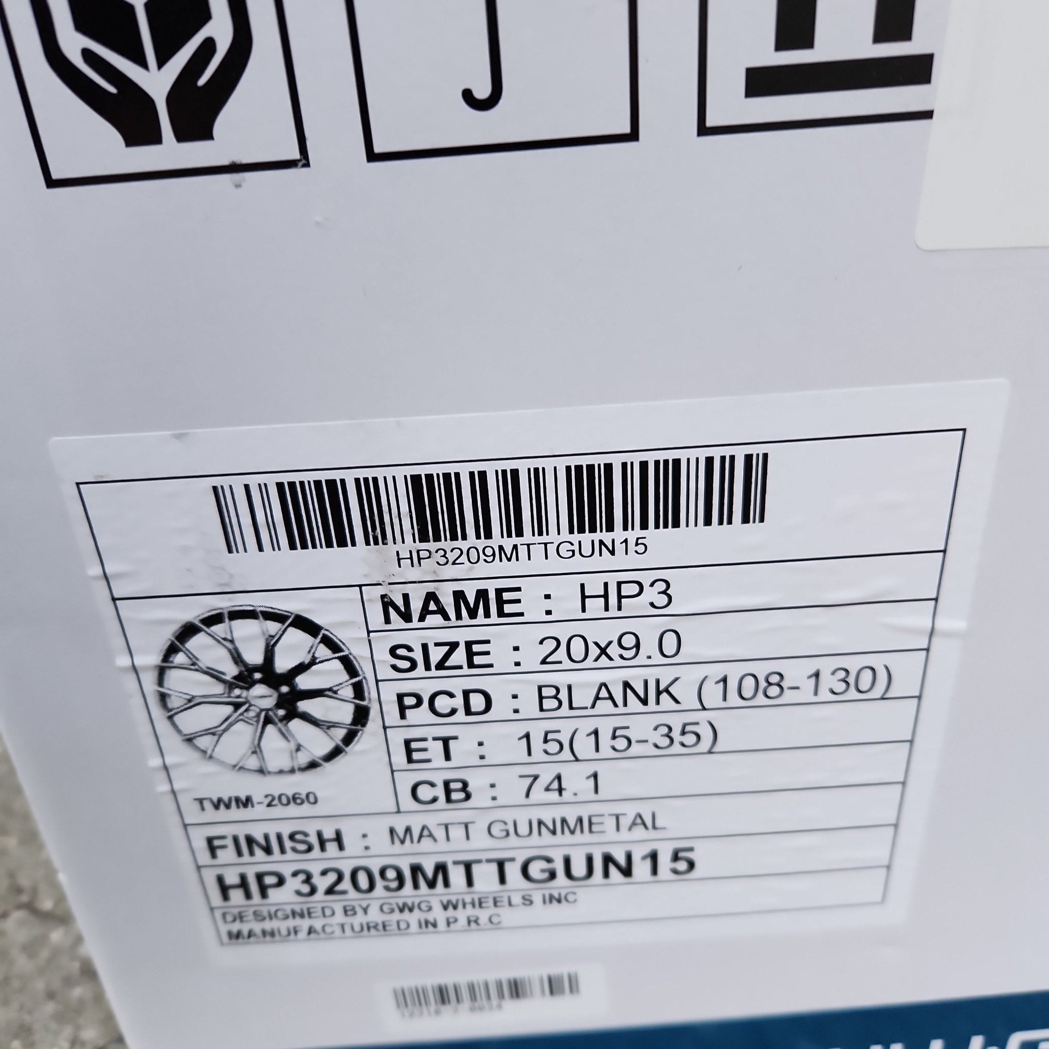 GWG HP3 20x9.0 5x114.3MATTE GUNMETAL - Gun Hill Tire House (WTW - WHOLESALE TIRES & WHEELS)