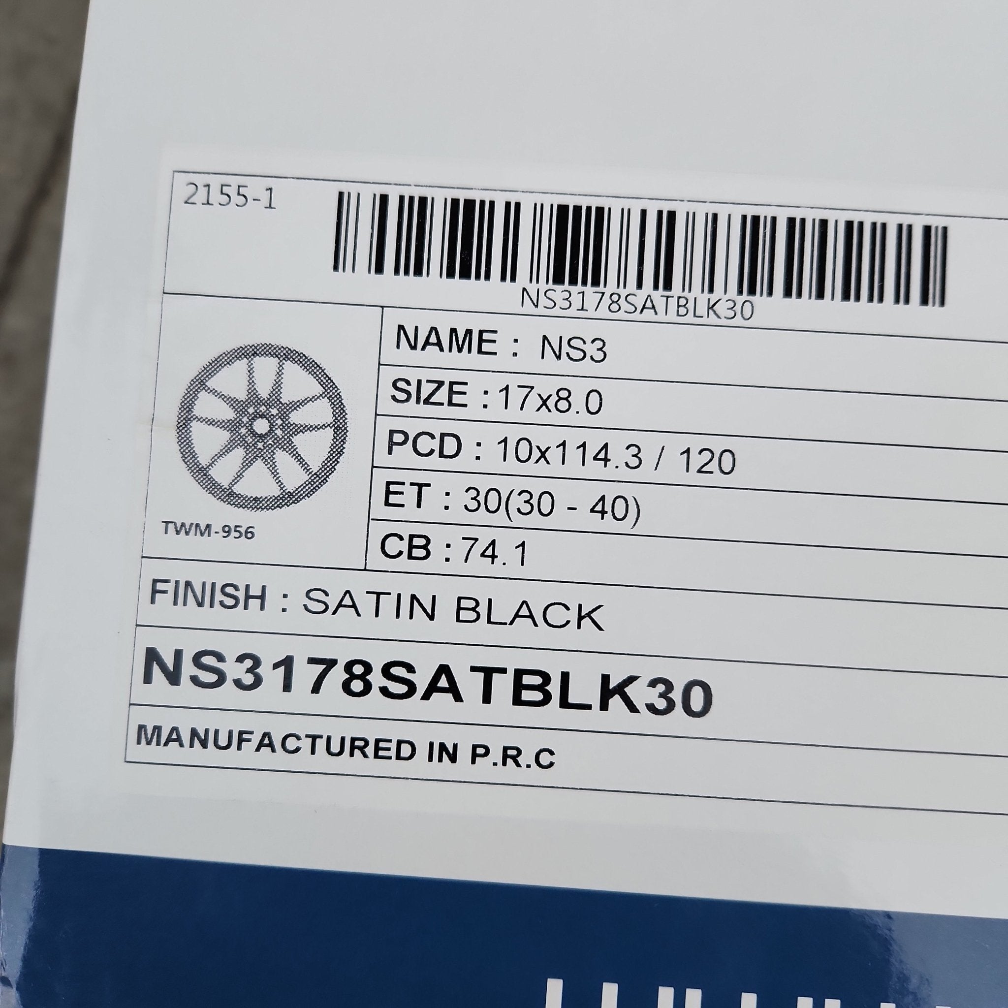 GWG NS3 17x8.0 5x114.3 - 5x120 SATIN BLACK - Gun Hill Tire House (WTW - WHOLESALE TIRES & WHEELS)