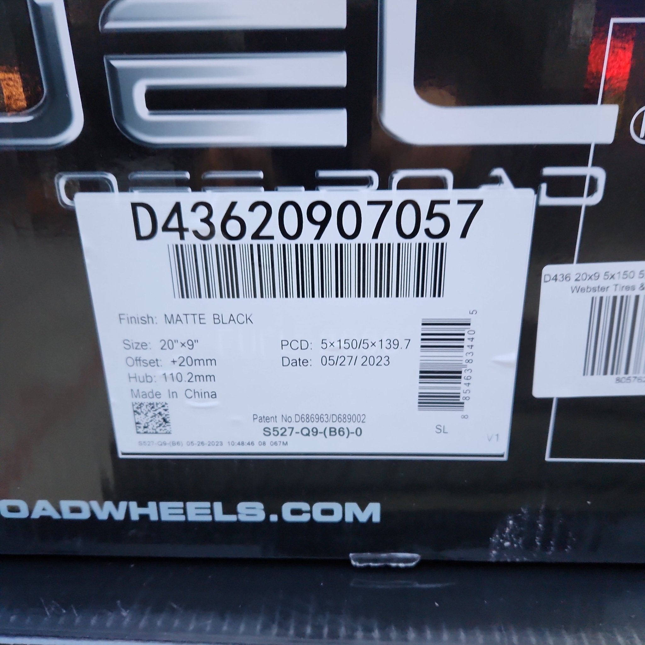 D436 20x9 5x150 5x139.7 MATTE BLACK - Gun Hill Tire House (WTW - WHOLESALE TIRES & WHEELS)