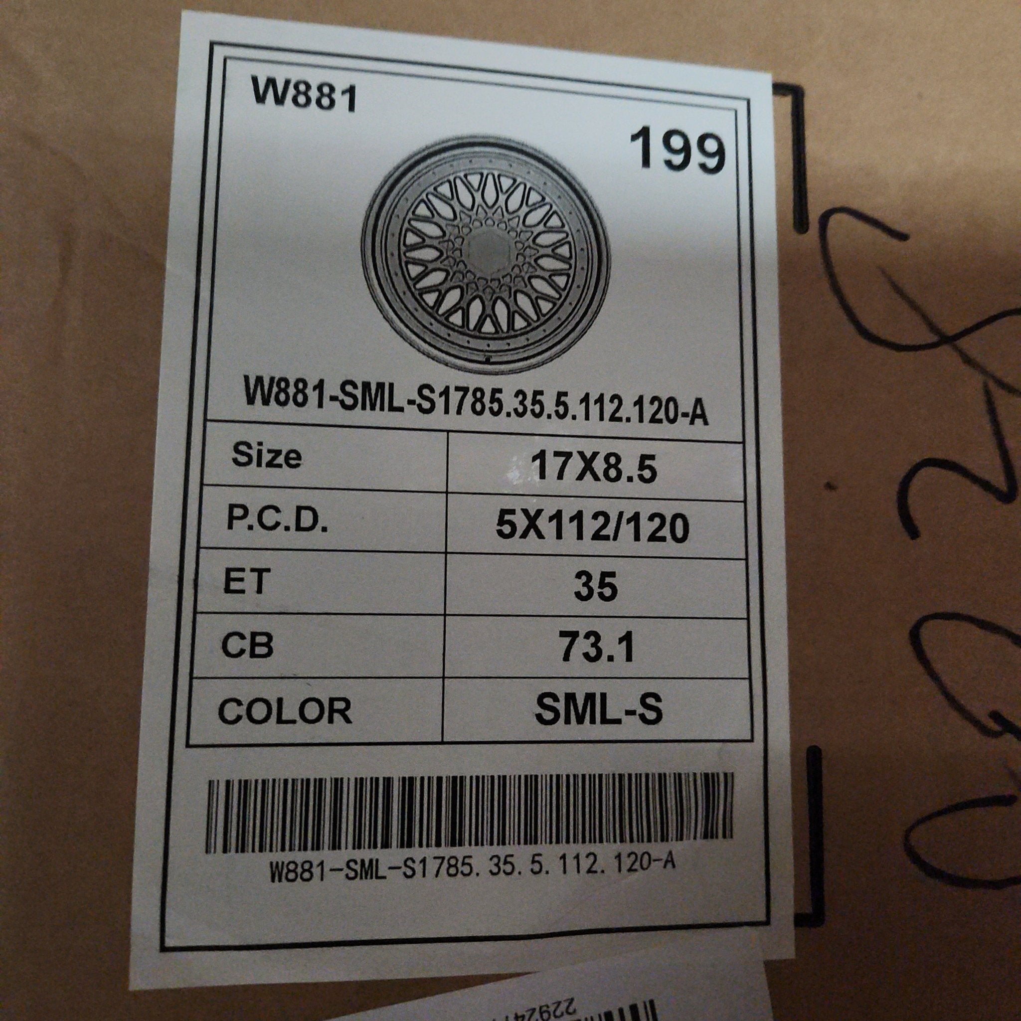 W881 WHEELS 17x7.5 5x112 5X114.3 5X120 SILVER MACHINED FACE - Gun Hill Tire House (WTW - WHOLESALE TIRES & WHEELS)