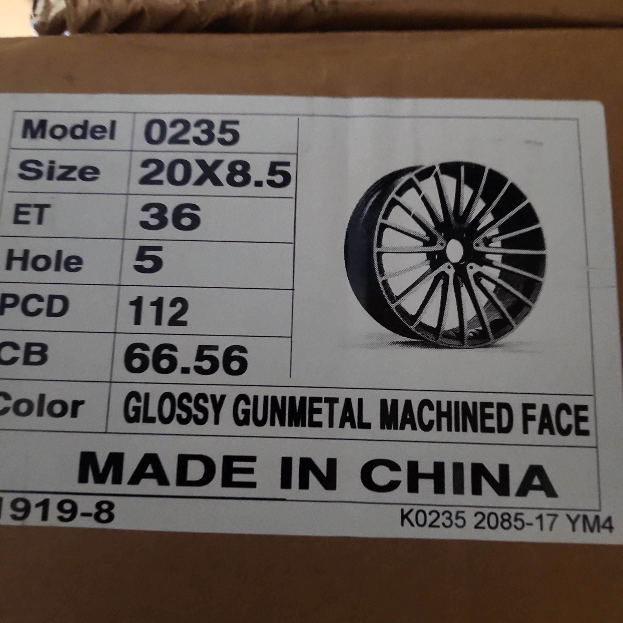 0235 M10 WHEELS 20X8.5 5X112 GLOSS GUN METAL MACHINE FACE - Gun Hill Tire House (WTW - WHOLESALE TIRES & WHEELS)