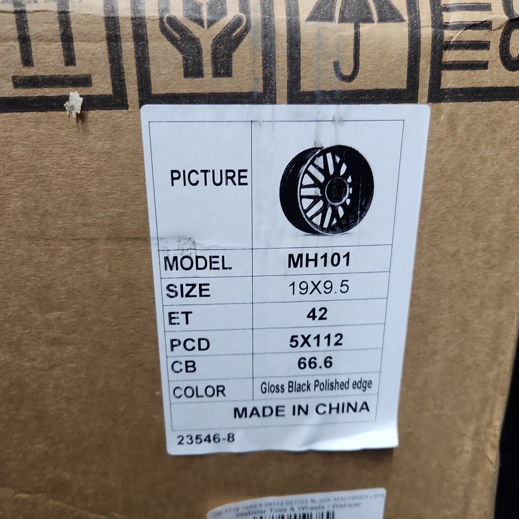 OE - 1118 - 19X9.5 5X112 GLOSS BLACK MACHINED LIPS - Gun Hill Tire House (WTW - WHOLESALE TIRES & WHEELS)