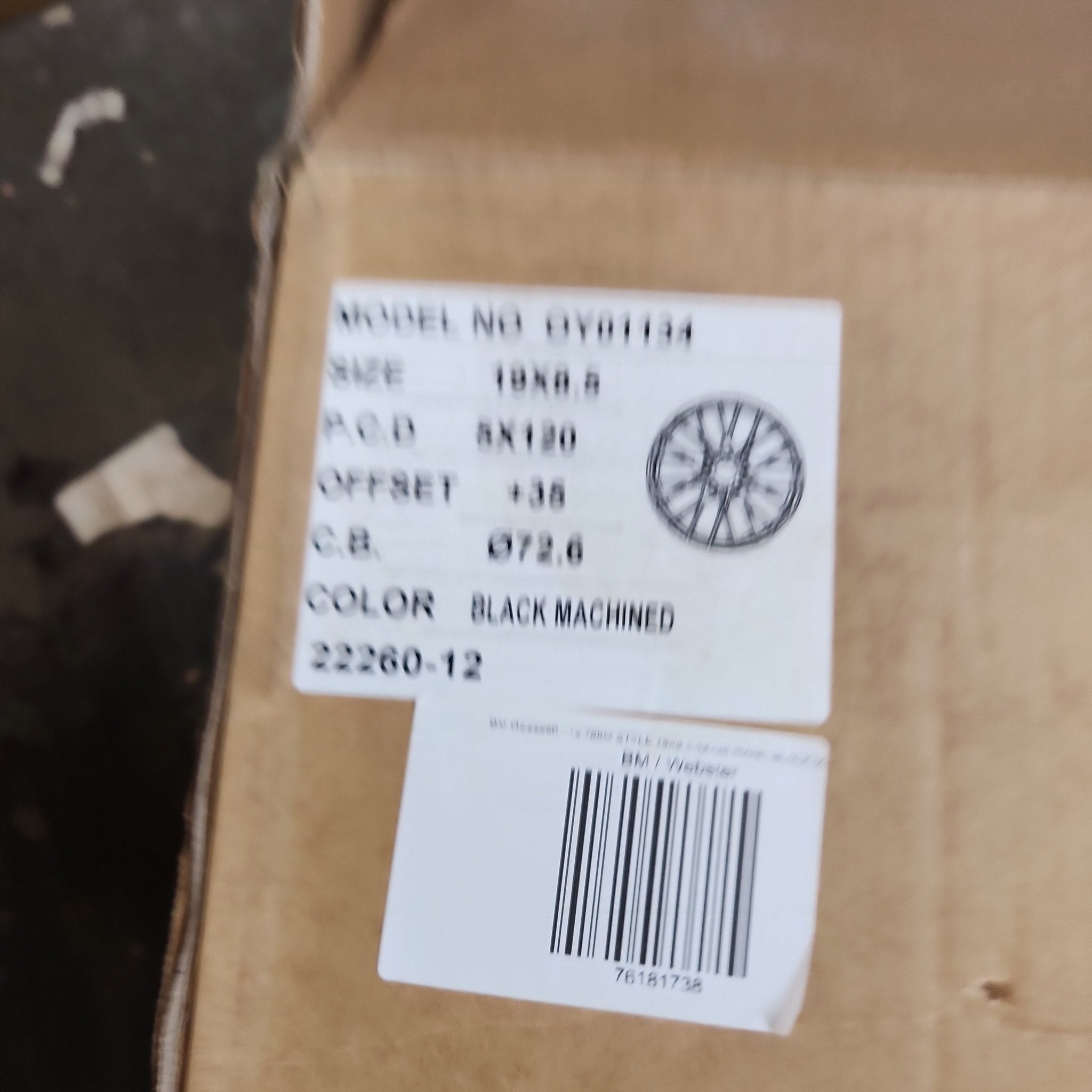 WHEELS OE22260 - 12 788M STYLE 19X8.5 5X120 PIANO BLACK MACHINED FACE - Gun Hill Tire House (WTW - WHOLESALE TIRES & WHEELS)