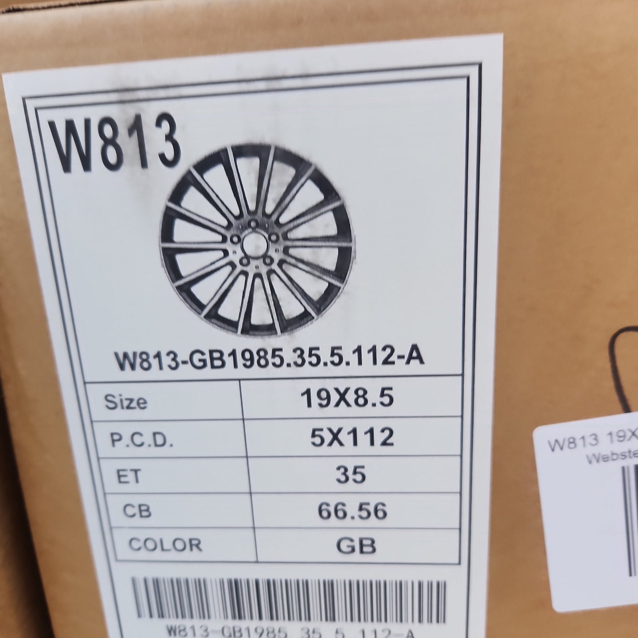 W813 19X8.5 5X112 GLOSS BLACK - Gun Hill Tire House (WTW - WHOLESALE TIRES & WHEELS)