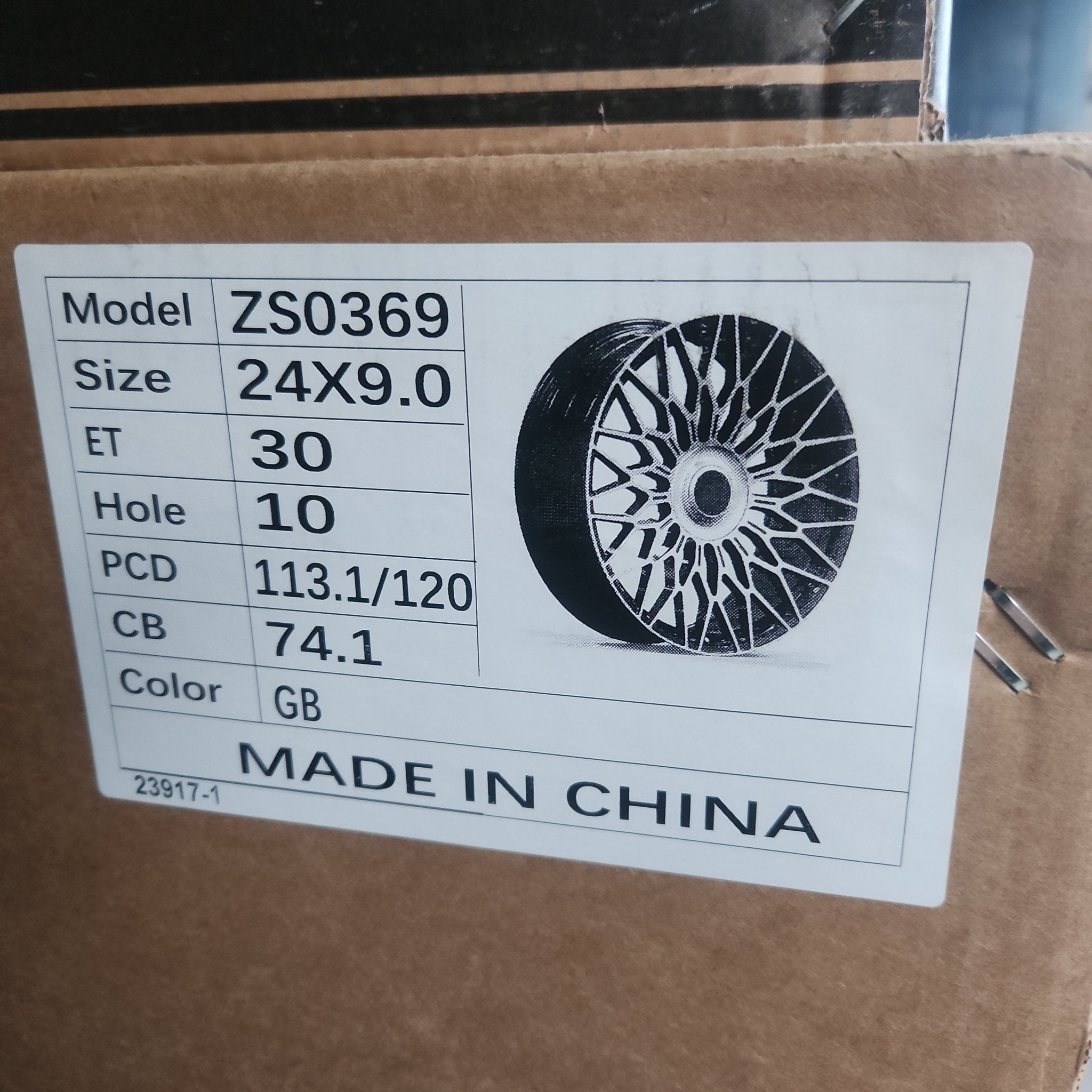 OE - 0369 OS FF - 1 24X9.0 5X112 5X114.3 5X120 FLOW FORGED GLOSS BLACK WITH BLACK FLOATING CAP - Gun Hill Tire House (WTW - WHOLESALE TIRES & WHEELS)