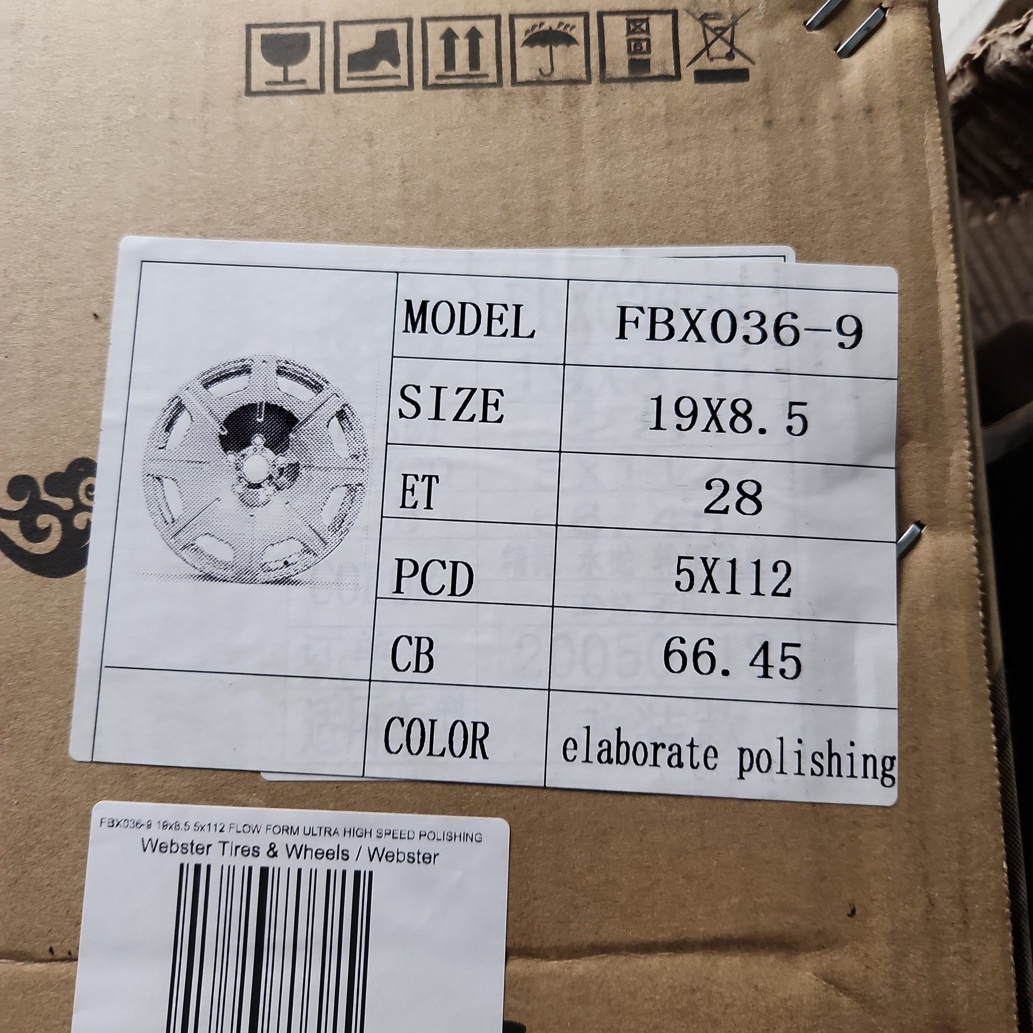 FBX036 - 9 19x8.5 5x112 FLOW FORM ULTRA HIGH SPEED POLISHING - Gun Hill Tire House (WTW - WHOLESALE TIRES & WHEELS)