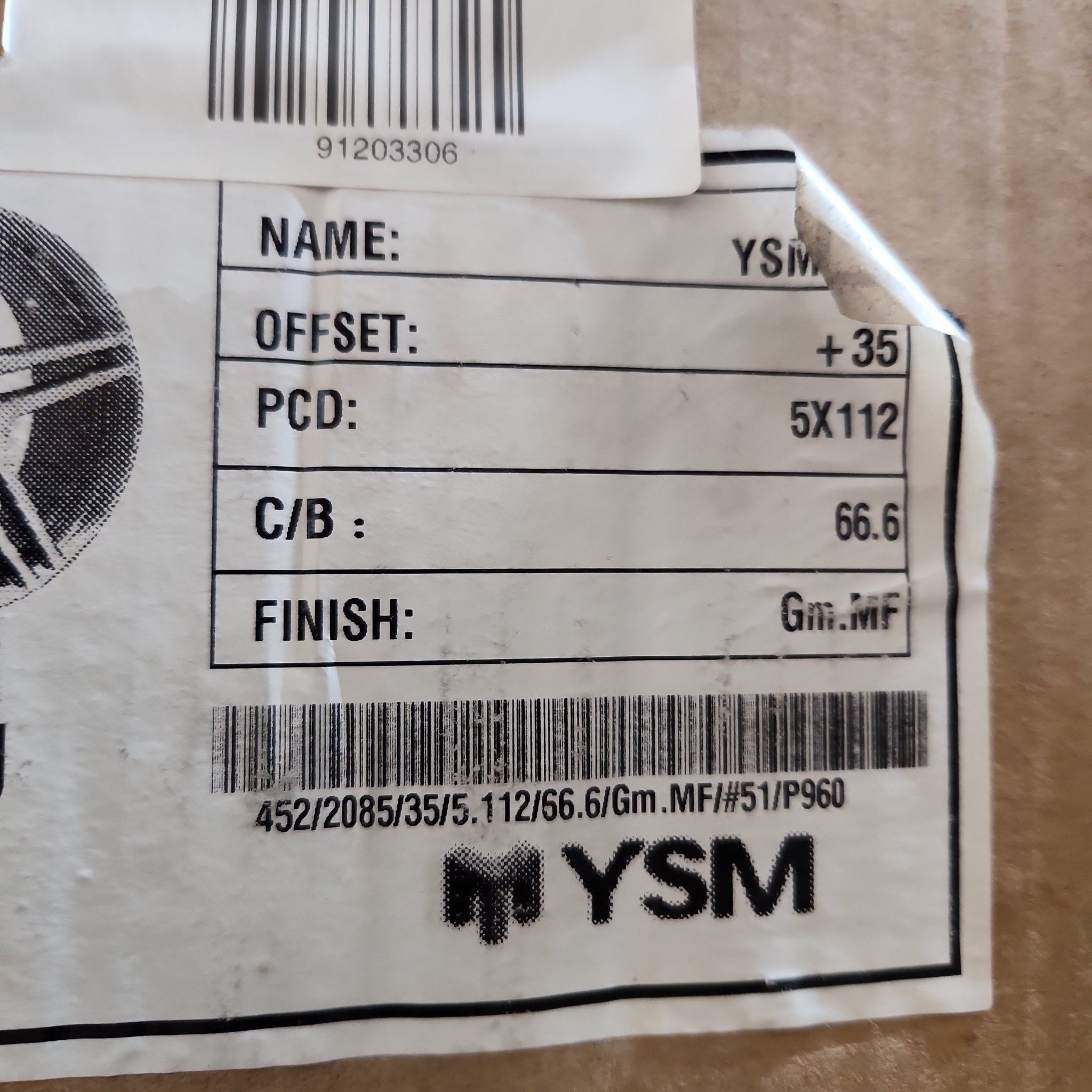 WHEELS YSM452 20x8.5 5x112 GMMF - Gun Hill Tire House (WTW - WHOLESALE TIRES & WHEELS)