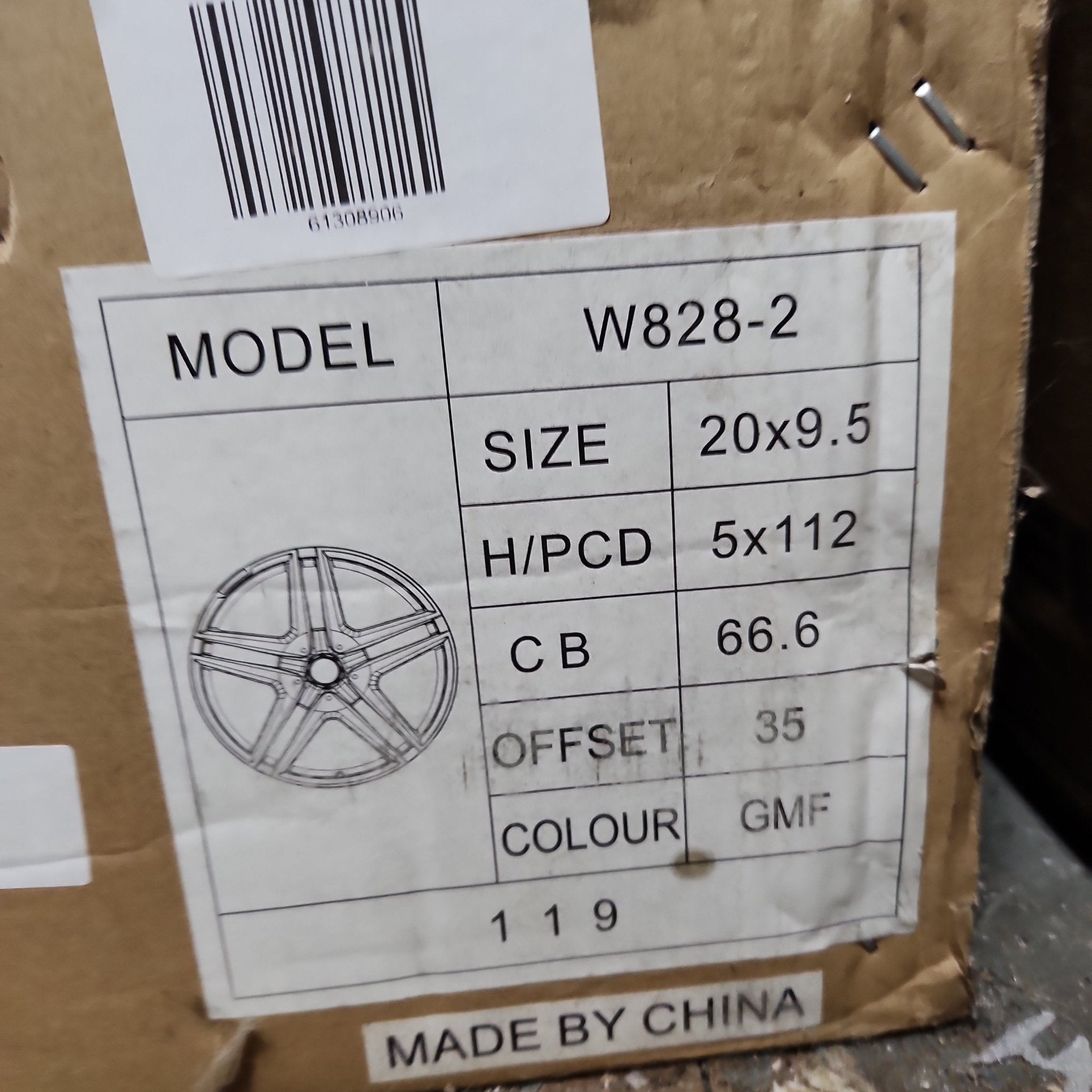 W828 828 WHELLS 20X9.5 5X112 GUN MERAL MACHINED FACE - Gun Hill Tire House (WTW - WHOLESALE TIRES & WHEELS)