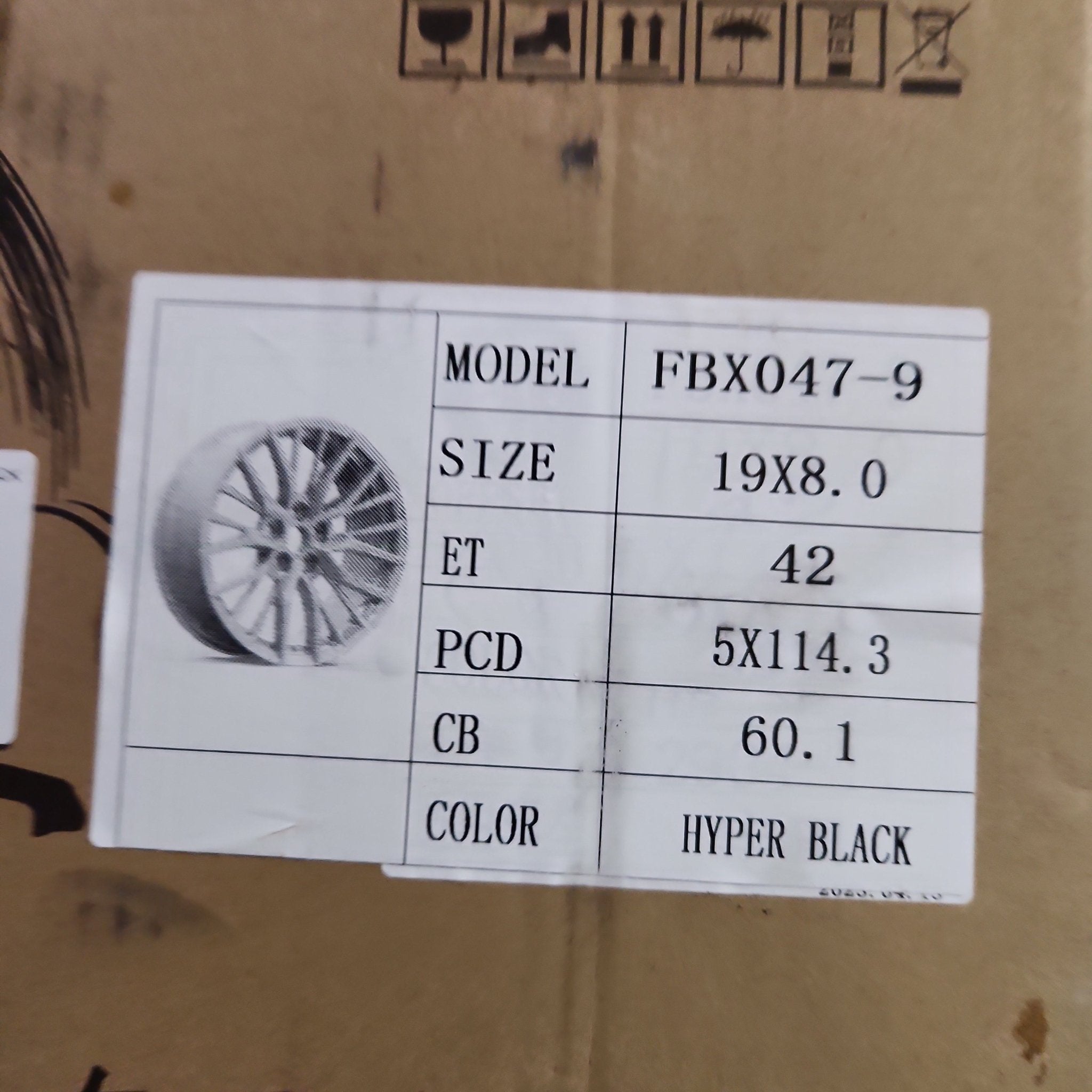 FLOW FORM FBX047 - 9 19x8.0 5x114.3 HYPER BLACK - Gun Hill Tire House (WTW - WHOLESALE TIRES & WHEELS)