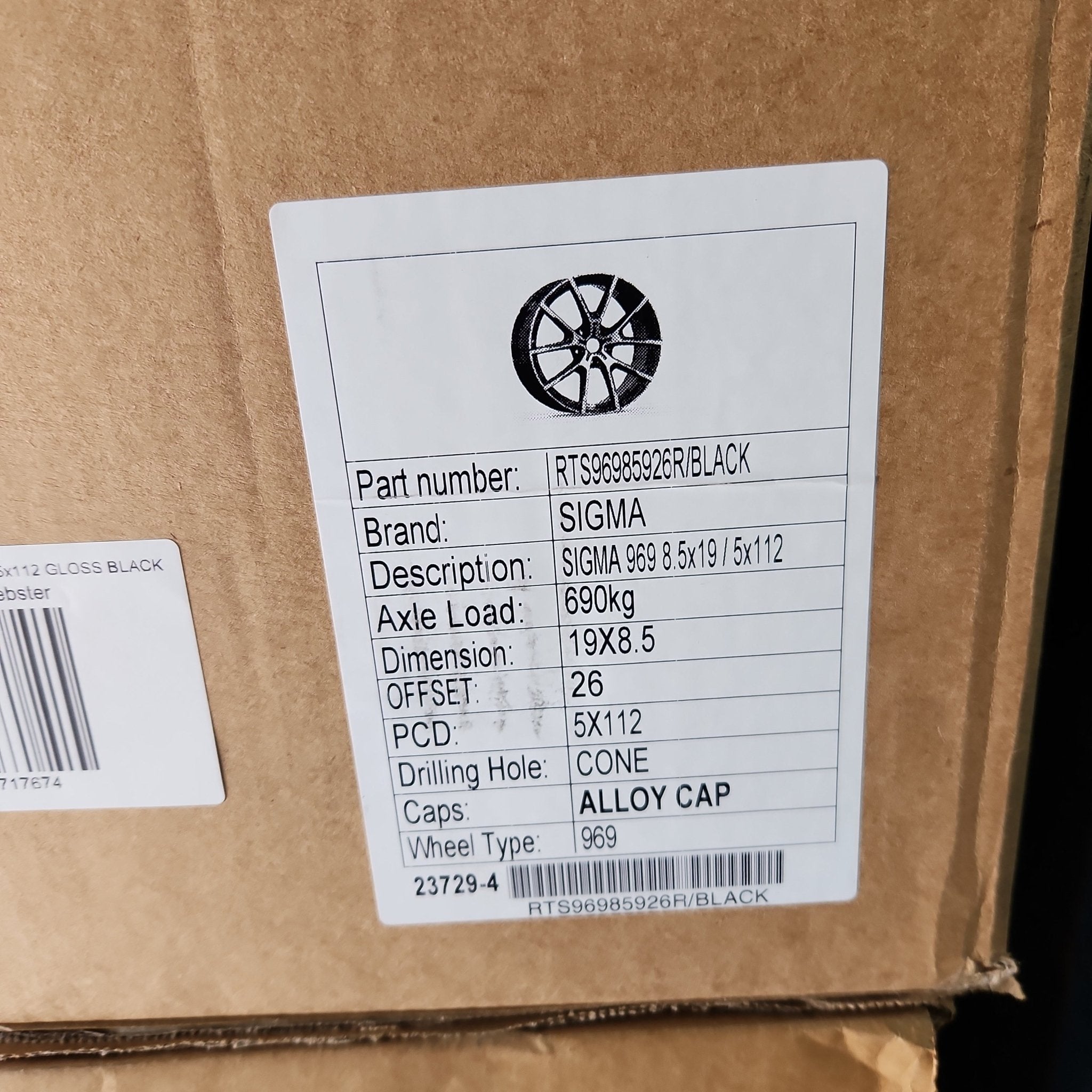 OE - 5398 728M STYLE 19x8.5 5x112 GLOSS BLACK - Gun Hill Tire House (WTW - WHOLESALE TIRES & WHEELS)