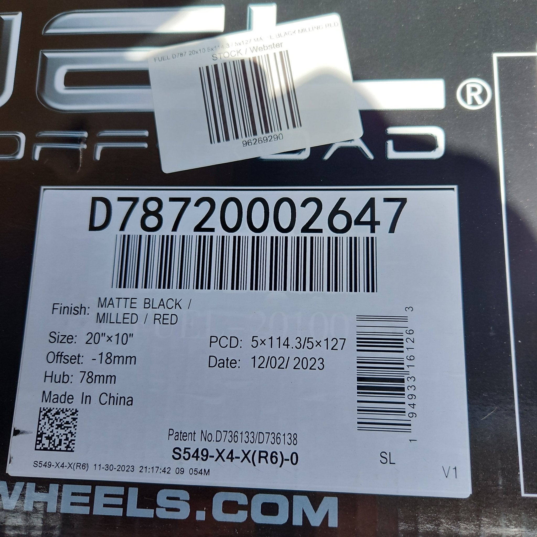 FUEL D787 20x10 5x114.3 / 5x127 MATTE BLACK MILLING RED - Gun Hill Tire House (WTW - WHOLESALE TIRES & WHEELS)