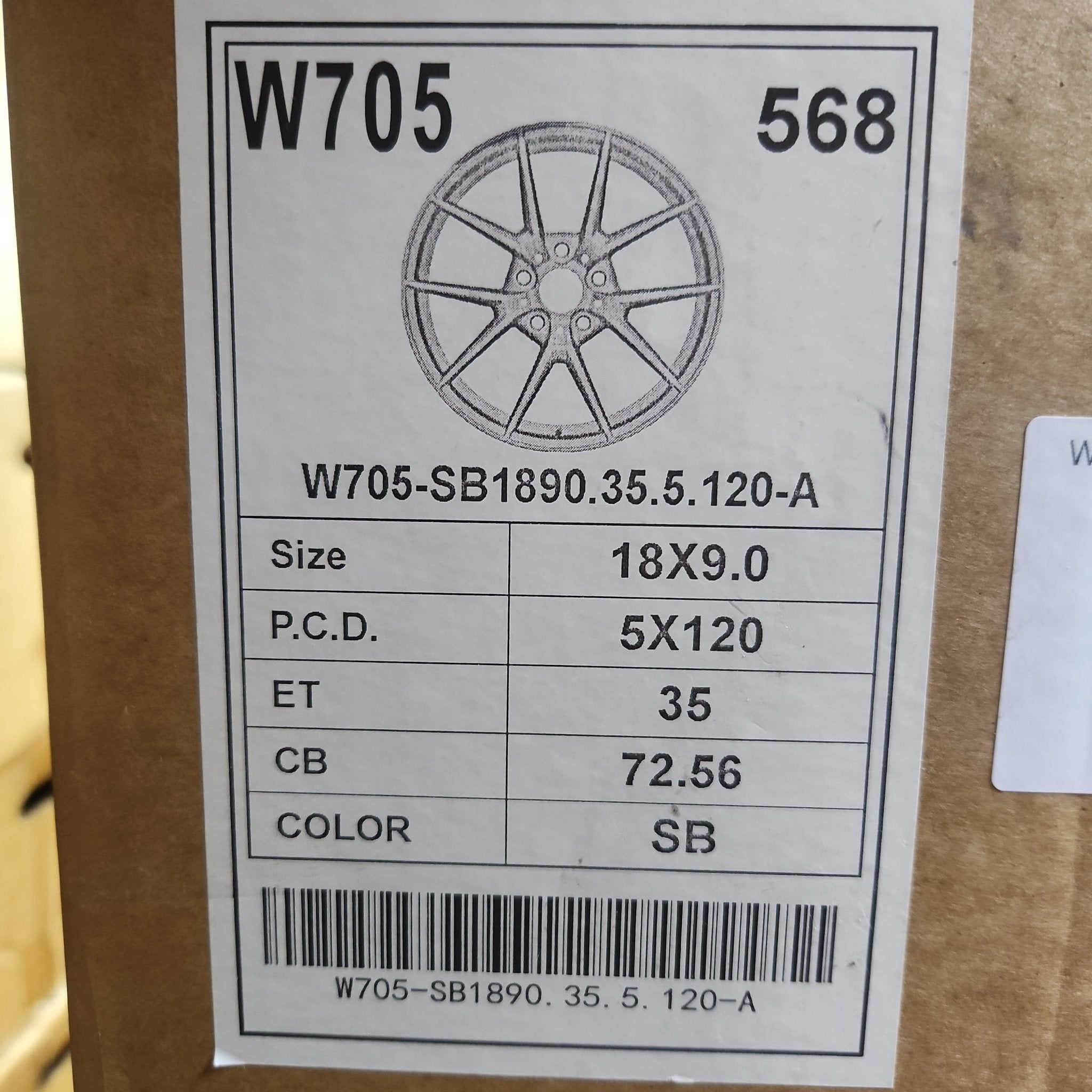 W705 18X9.0 5X120 SATIN BLACK - Gun Hill Tire House (WTW - WHOLESALE TIRES & WHEELS)